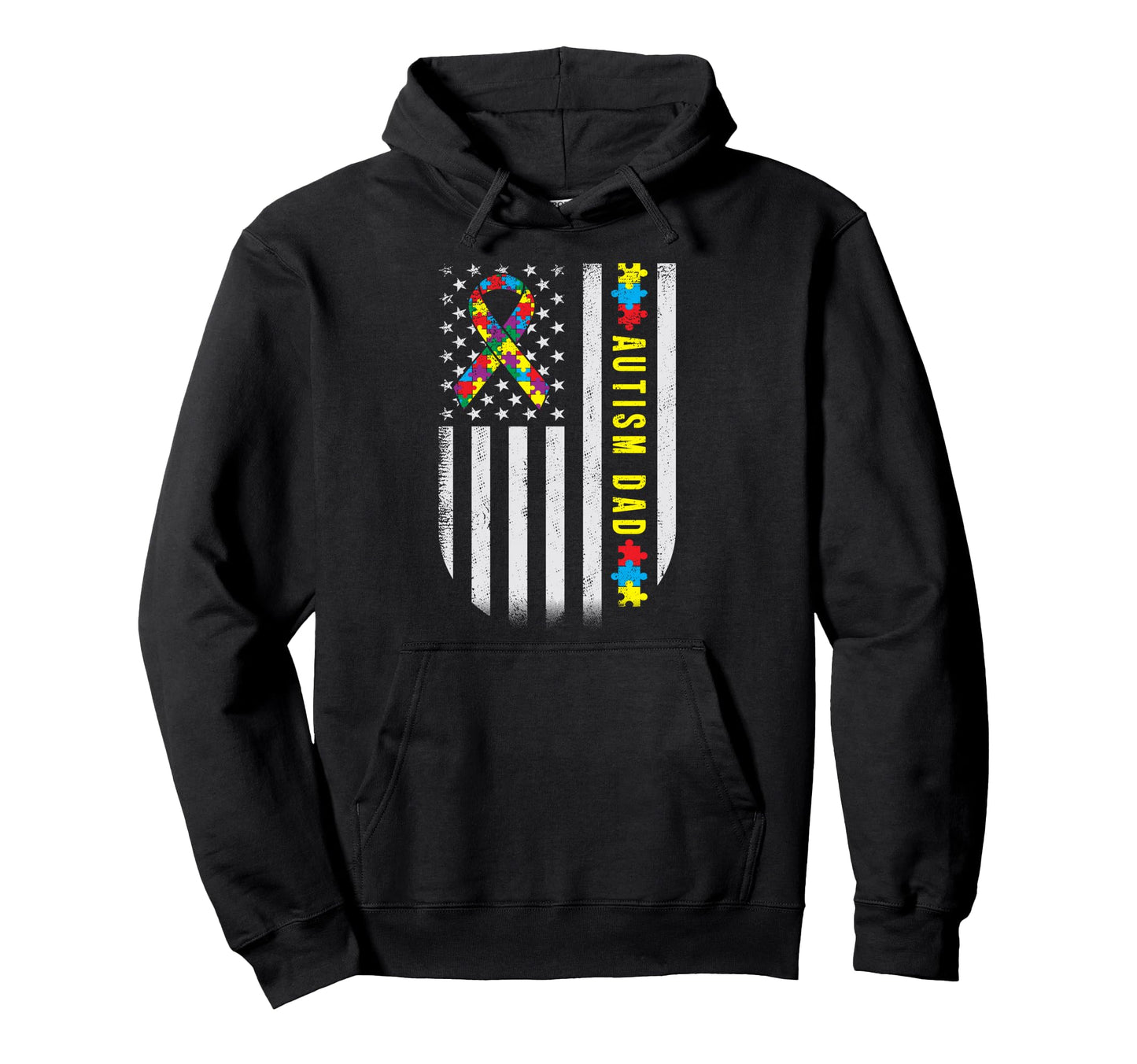 Autism Awareness Day Dad Autistic Hoodie - Casual Everyday Wear for Adults - T-Shirt, Sweatshirt, Hoodie