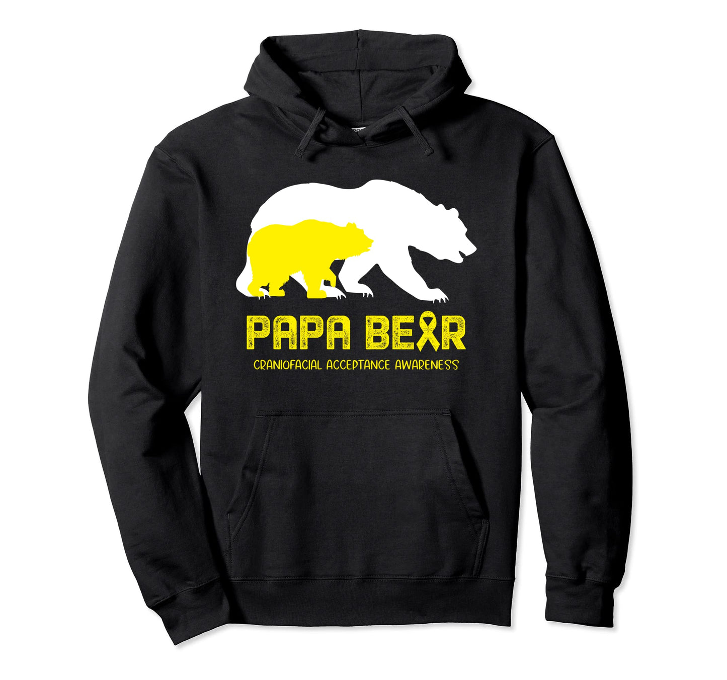 Papa Bear Support Craniofacial Hoodie - Streetwear Style for Adults - T-Shirt, Sweatshirt, Hoodie