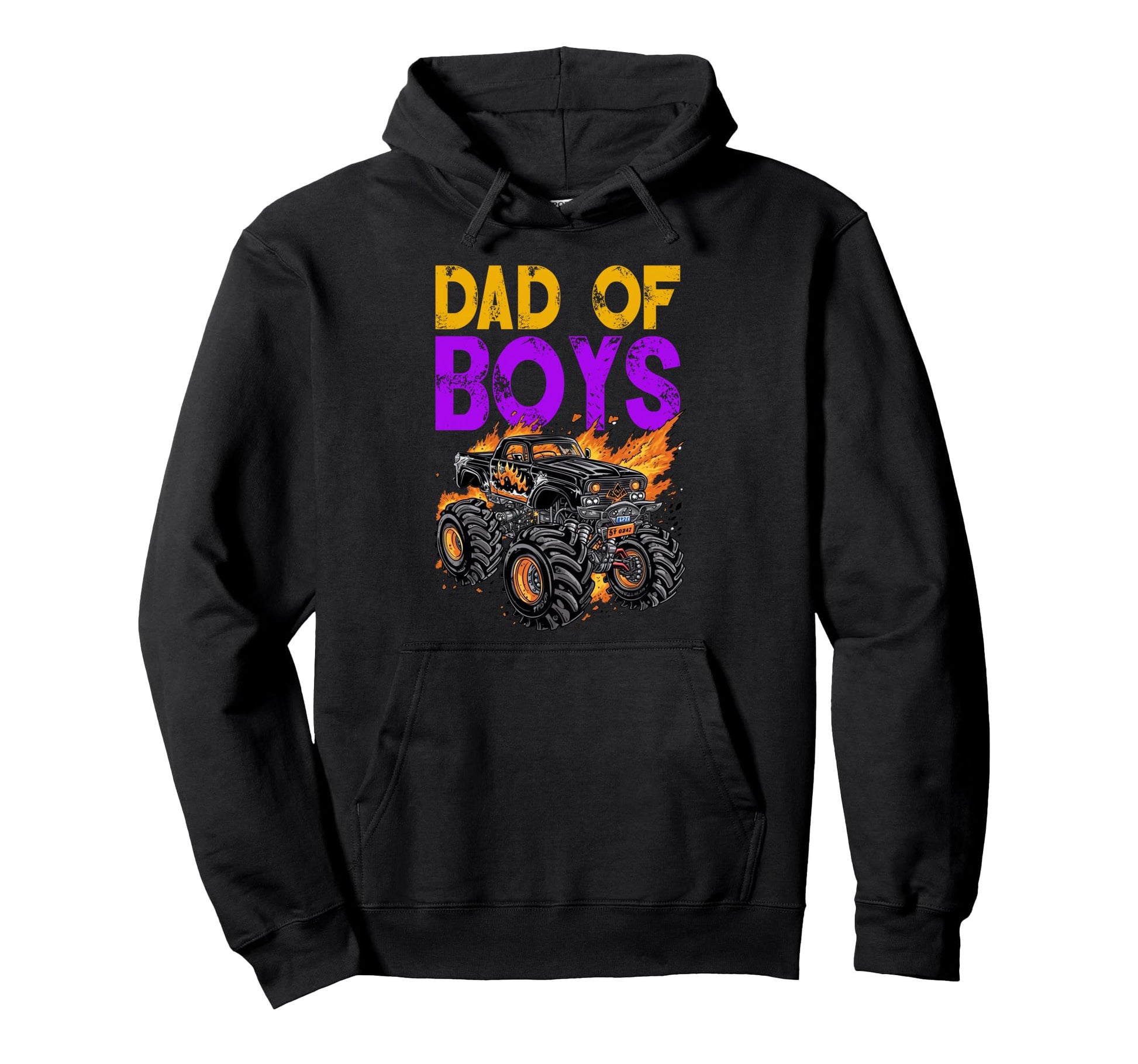 Monster Truck Dad Fathers Day Hoodie - Novelty Apparel Unisex - T-Shirt, Sweatshirt, Hoodie