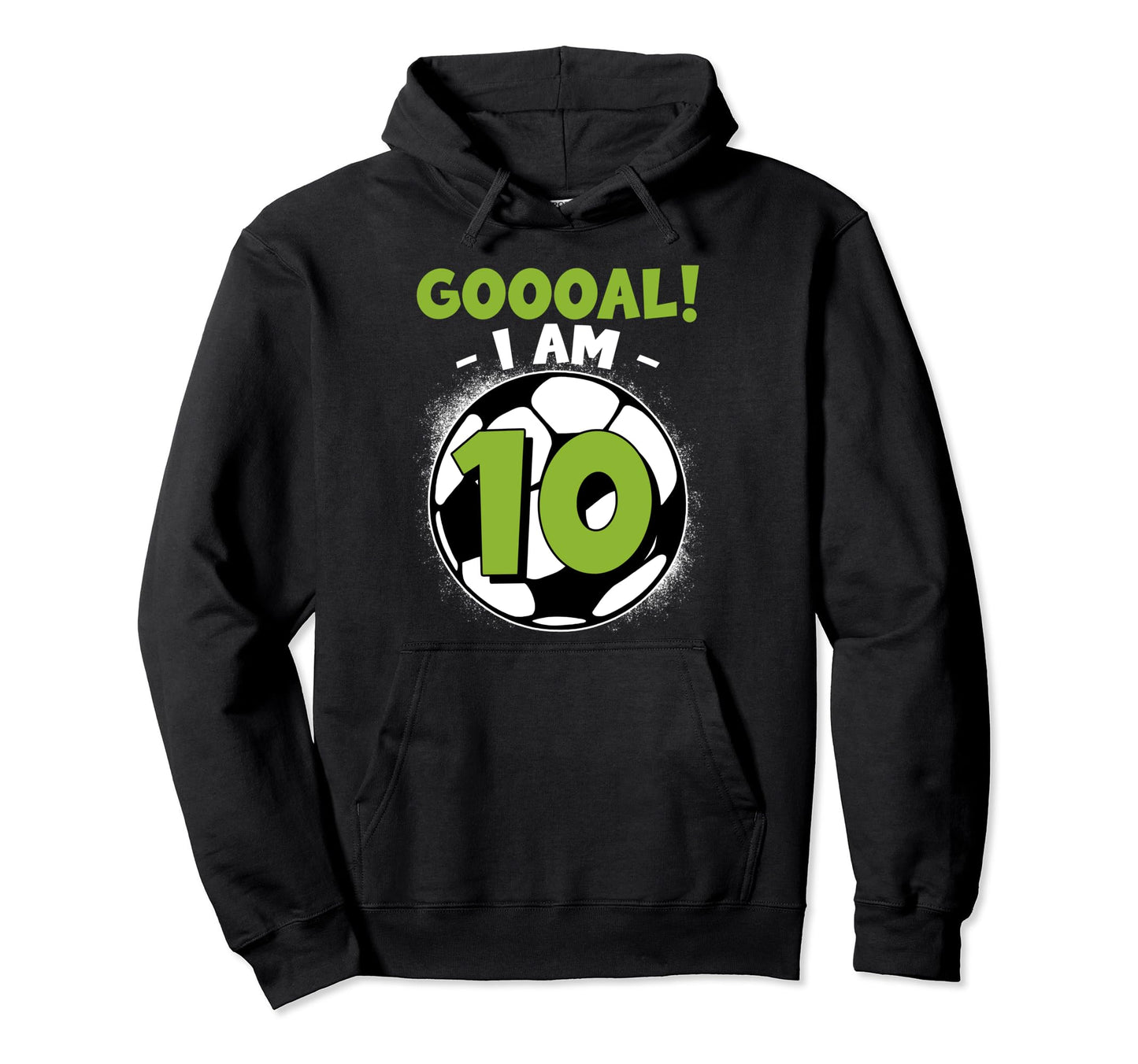 10 Year Old Birthday Soccer Themed Hoodie - Streetwear Style for Adults - T-Shirt, Sweatshirt, Hoodie