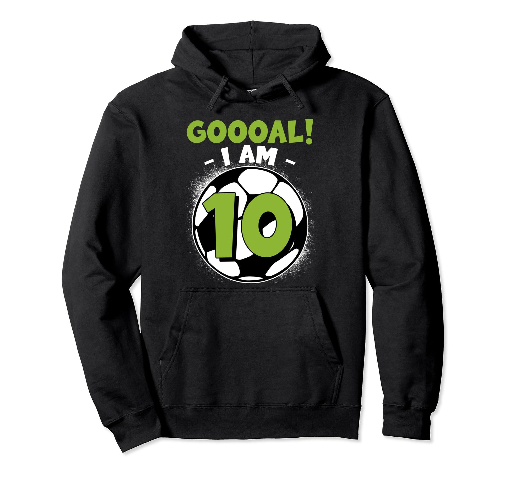 10 Year Old Birthday Soccer Themed Hoodie - Streetwear Style for Adults - T-Shirt, Sweatshirt, Hoodie