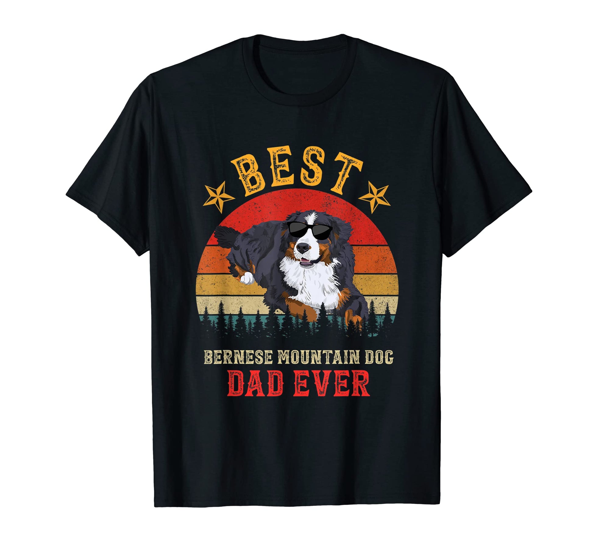 Best Dog Bernese Mountain Dad Ever T-Shirt - Minimalist Print Unisex - T-Shirt, Sweatshirt, Hoodie