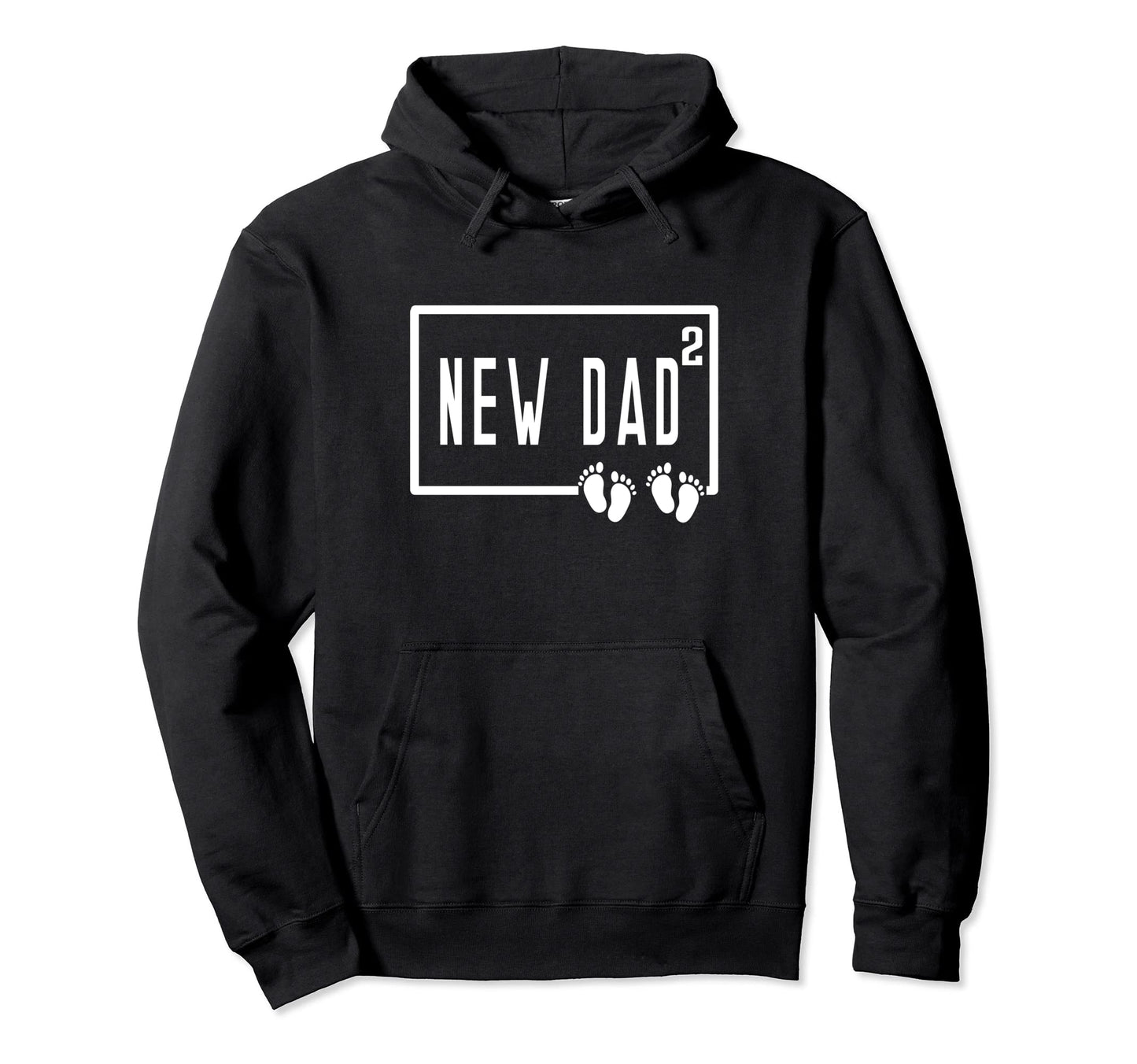 Dad Squared Twins 2 Two Children Papa Hoodie - Custom Art Print for Adults - T-Shirt, Sweatshirt, Hoodie