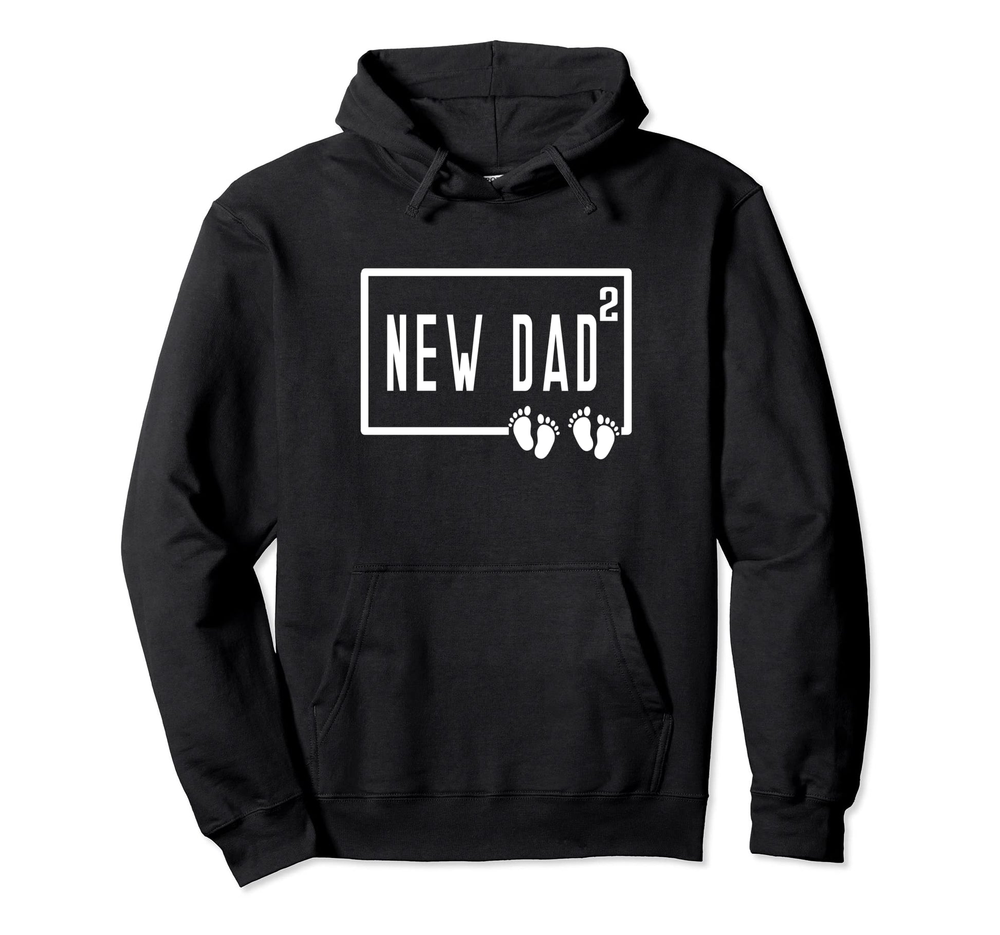 Dad Squared Twins 2 Two Children Papa Hoodie - Custom Art Print for Adults - T-Shirt, Sweatshirt, Hoodie