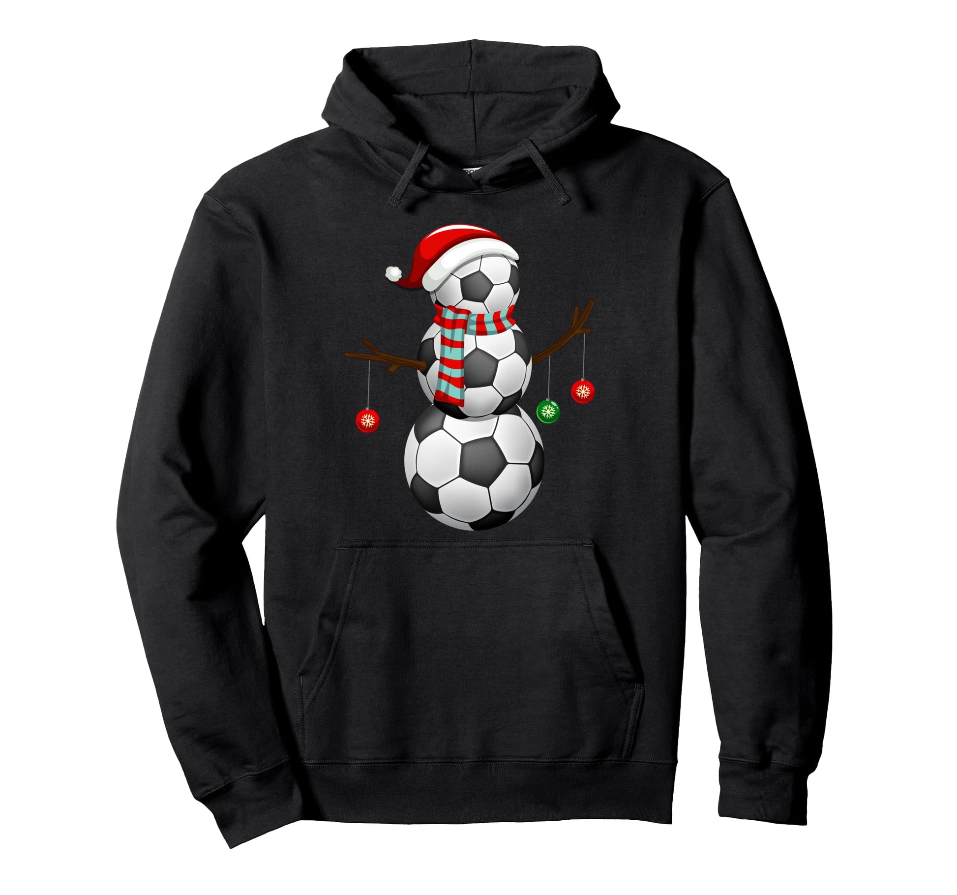Santa Snowman Gifts Funny Player Soccer Hoodie - Novelty Apparel Unisex - T-Shirt, Sweatshirt, Hoodie