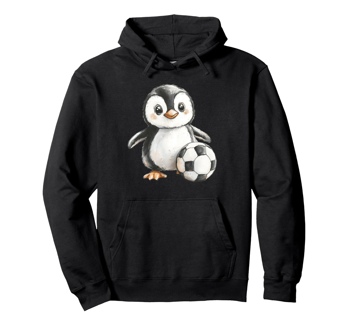 Adorable Penguin Soccer Player Hoodie - Aesthetic Graphic Men Women - T-Shirt, Sweatshirt, Hoodie