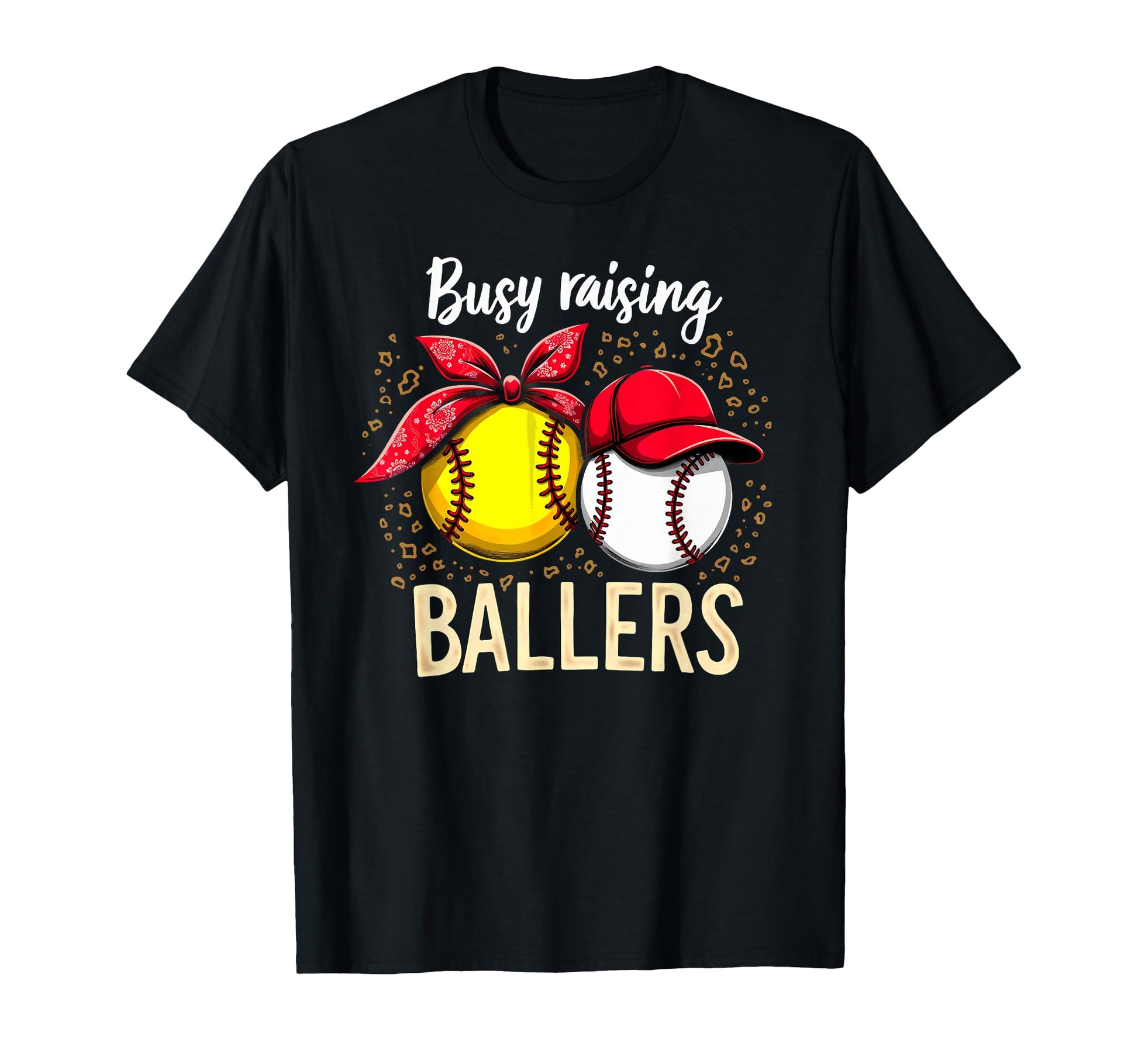 Busy Raising Ballers Softball Baseball T-Shirt - Minimalist Print Unisex - T-Shirt, Sweatshirt, Hoodie