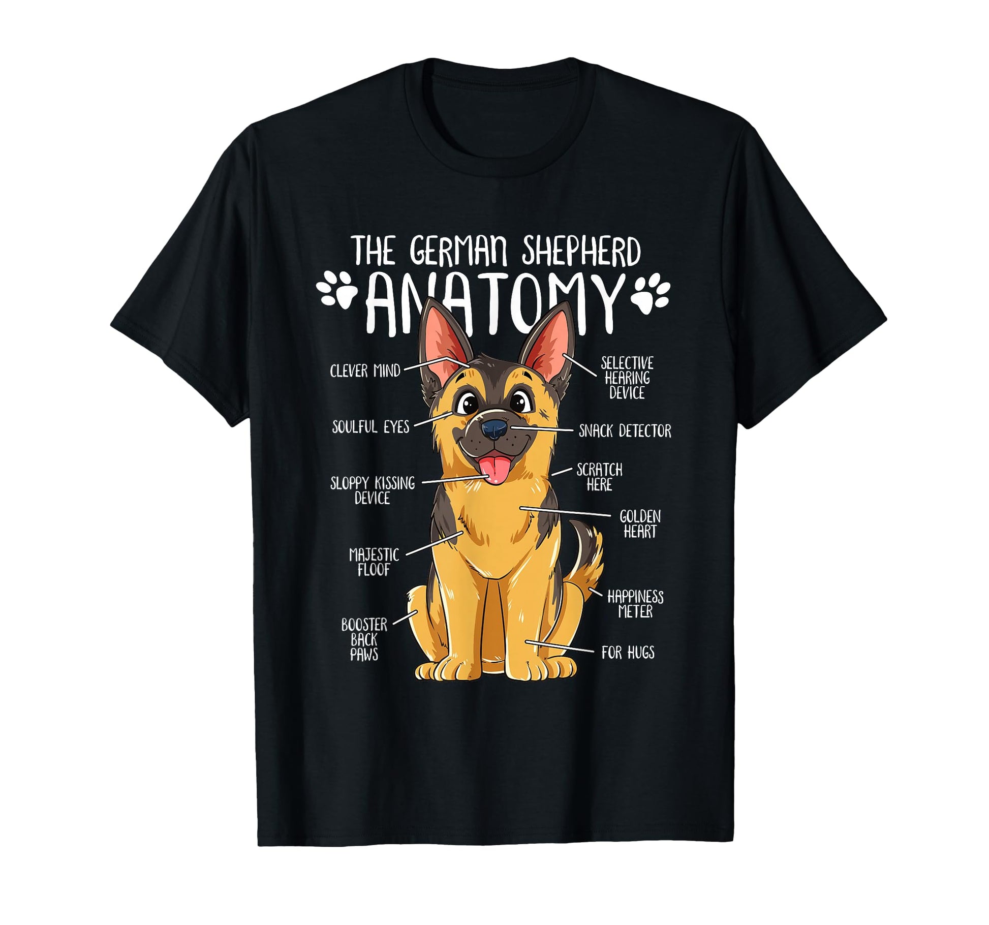 Funny Anatomy German Shepherd Dog Owner T-Shirt - Aesthetic Graphic Unisex - T-Shirt, Sweatshirt, Hoodie