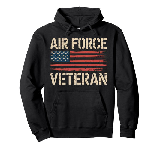 Air Force Veteran Us American Flag Hoodie - Minimalist Print for Adults - T-Shirt, Sweatshirt, Hoodie