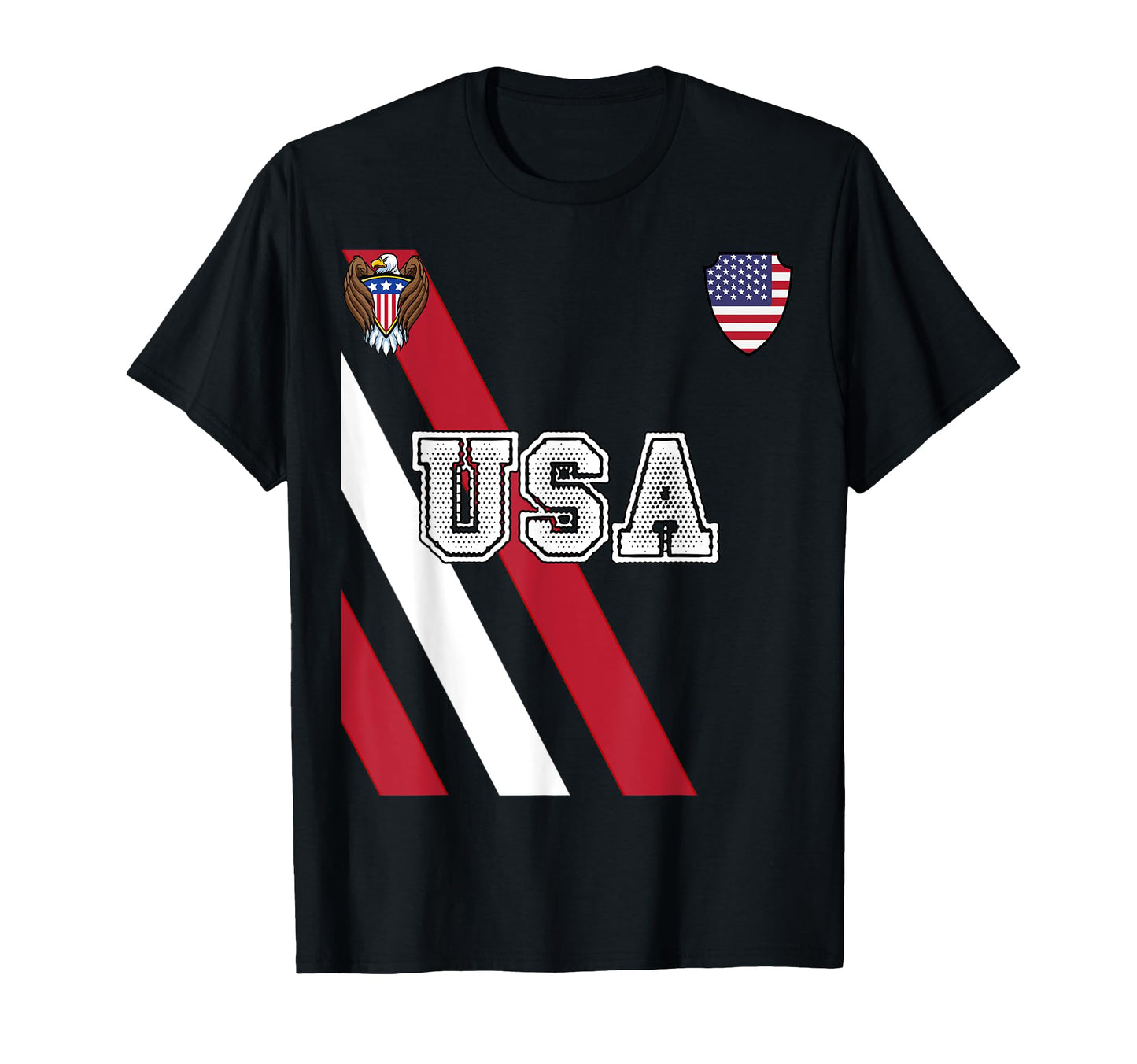 American Soccer Jersey Usa Flag T-Shirt - Graphic Print for Adults - T-Shirt, Sweatshirt, Hoodie
