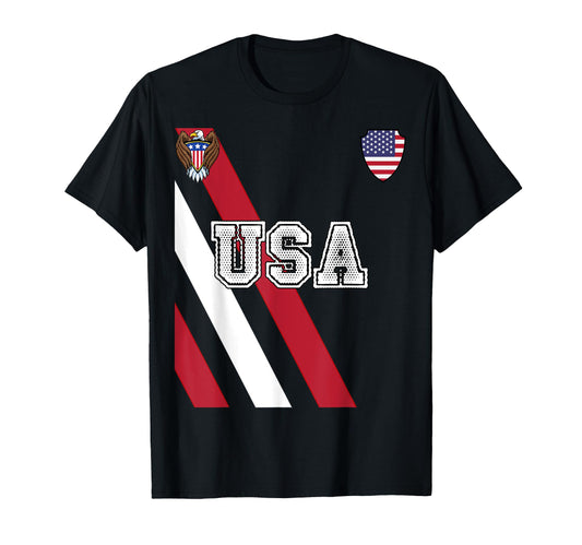 American Soccer Jersey Usa Flag T-Shirt - Graphic Print for Adults - T-Shirt, Sweatshirt, Hoodie
