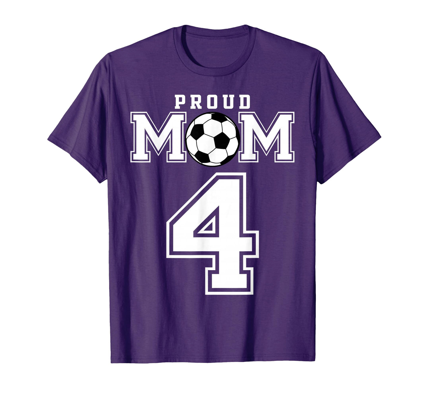 Number 4 Custom Proud Soccer T-Shirt - Fun Novelty Design for Adults - T-Shirt, Sweatshirt, Hoodie