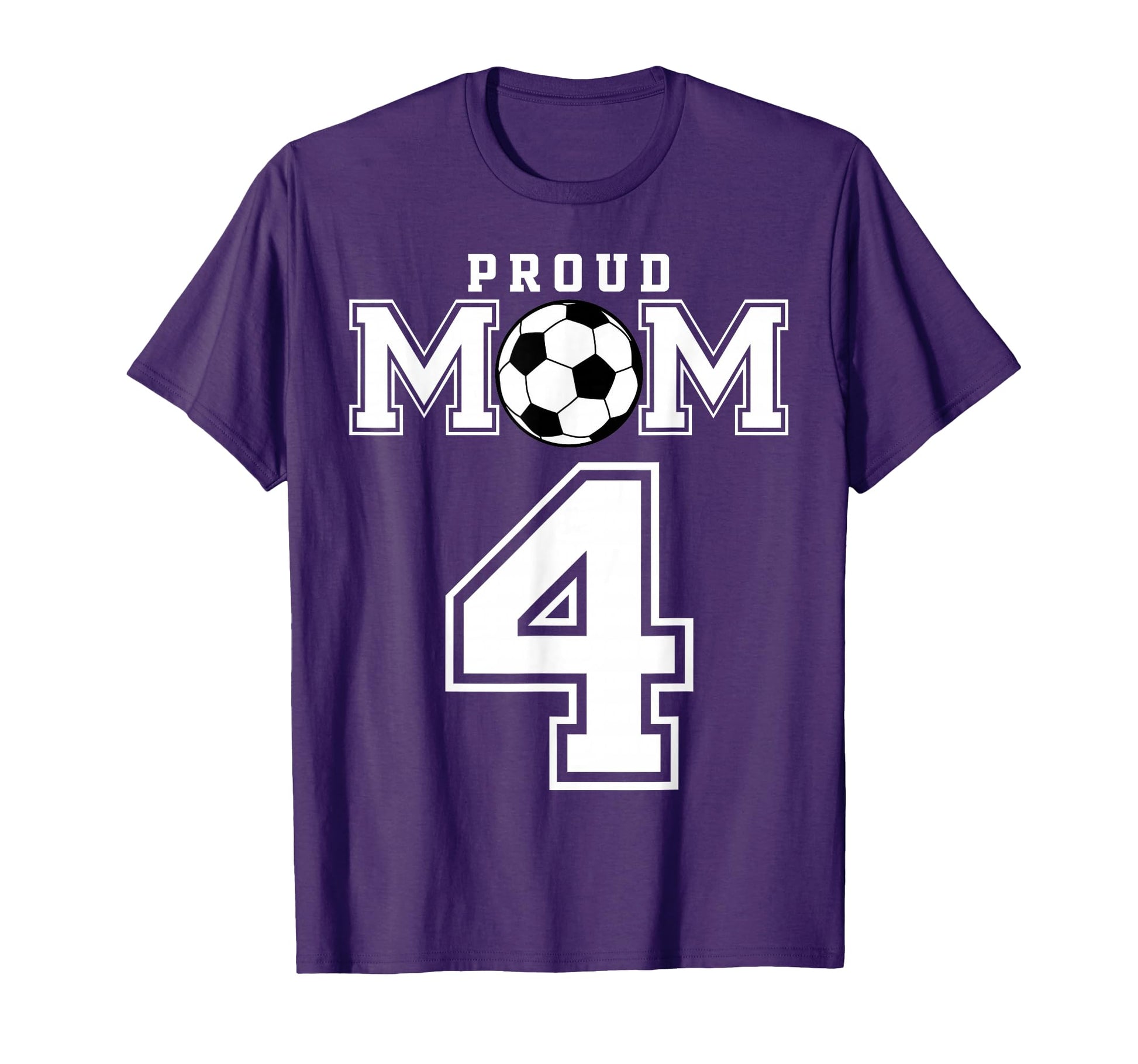 Number 4 Custom Proud Soccer T-Shirt - Fun Novelty Design for Adults - T-Shirt, Sweatshirt, Hoodie