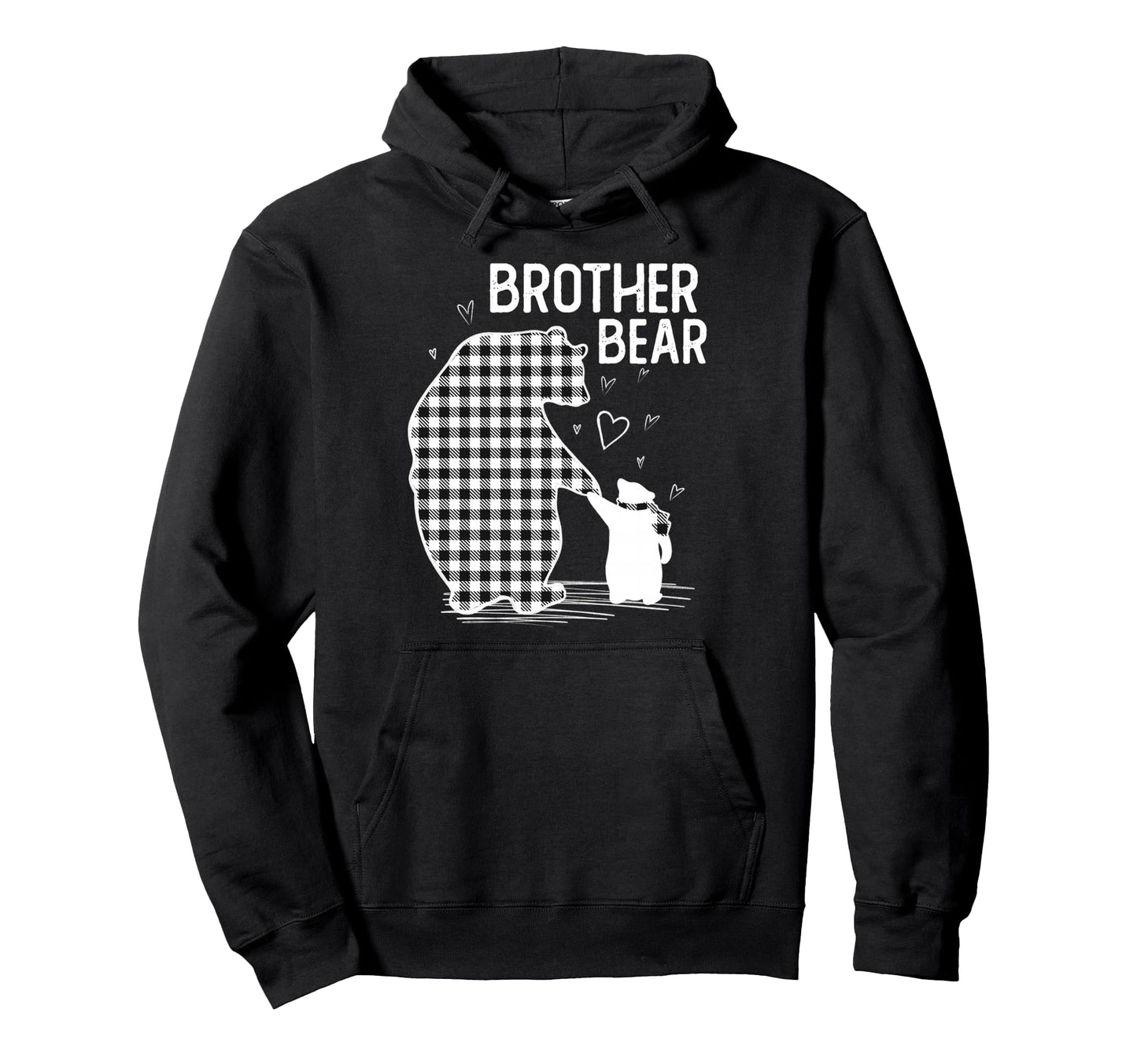 Brother Bear Pajama Grey Plaid Family Hoodie - Novelty Apparel Unisex - T-Shirt, Sweatshirt, Hoodie