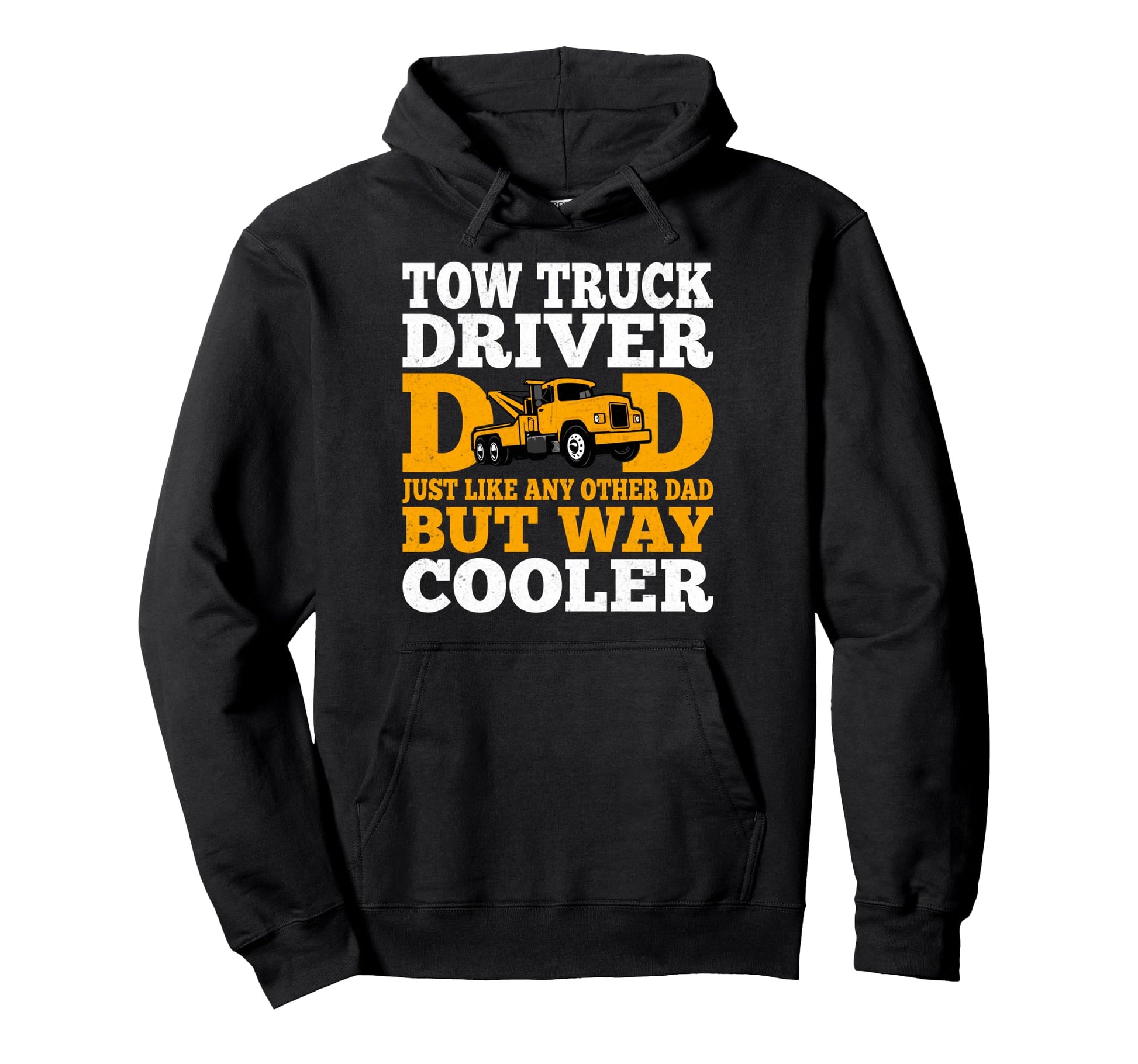 Tow Truck Driver Dad Fathers Day Towing Hoodie - Minimalist Print Unisex - T-Shirt, Sweatshirt, Hoodie