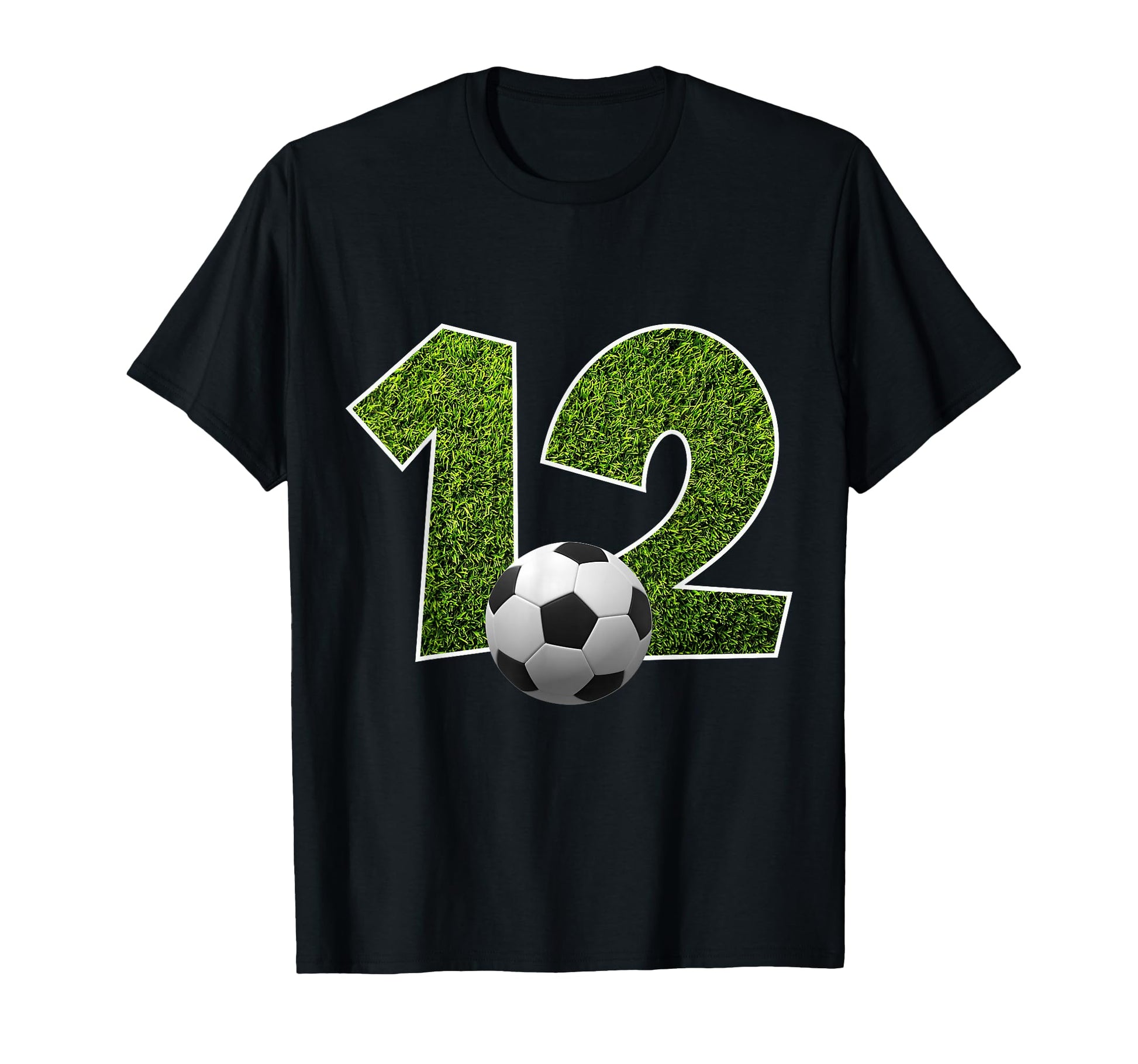 Number 12 Years Soccer 12Th Birthday T-Shirt - Fun Novelty Design Men Women - T-Shirt, Sweatshirt, Hoodie
