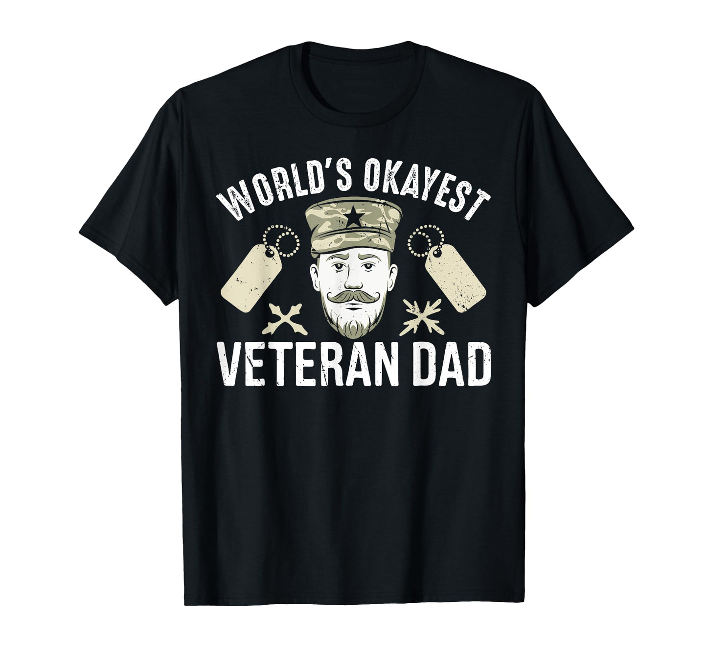 Worlds Okayest Veteran Dad T-Shirt - Aesthetic Graphic Unisex - T-Shirt, Sweatshirt, Hoodie