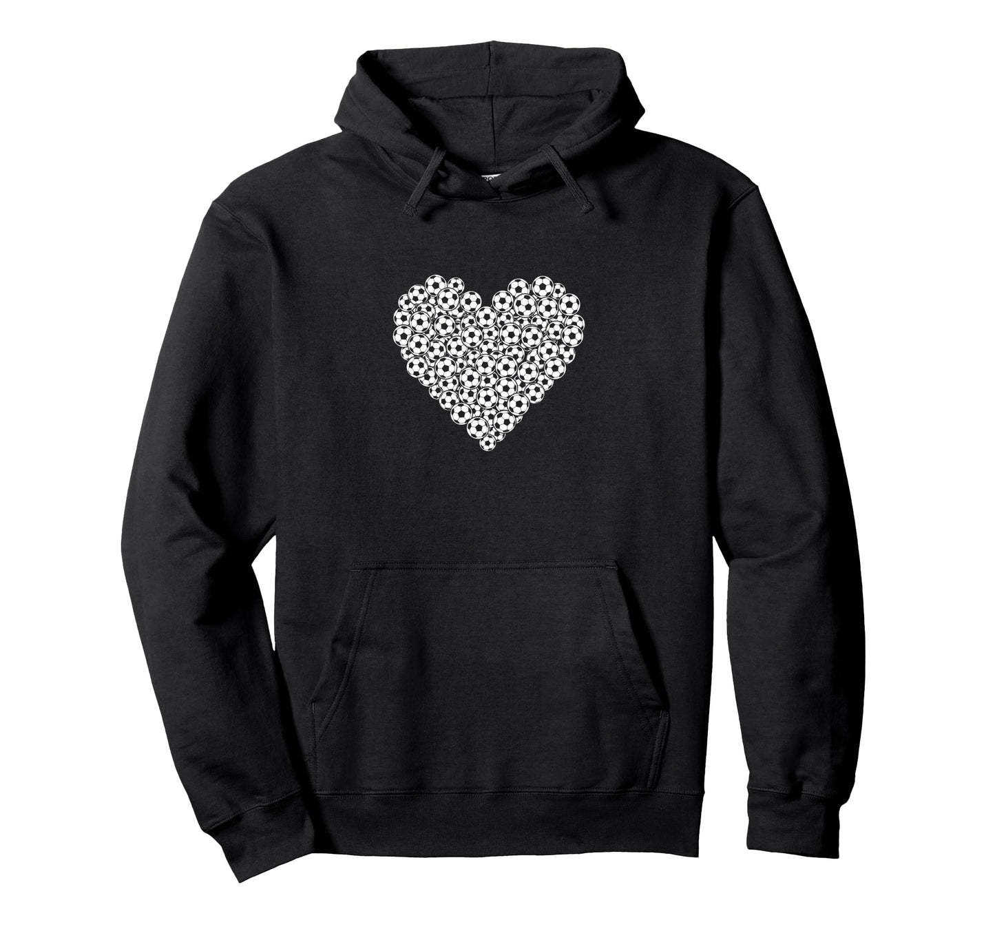 Soccer Ball Heart Shape Love Hoodie - Fun Novelty Design for Adults - T-Shirt, Sweatshirt, Hoodie