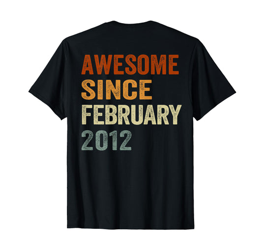 Back February 2012 14 Years Old 14Th T-Shirt - Casual Everyday Wear Unisex - T-Shirt, Sweatshirt, Hoodie