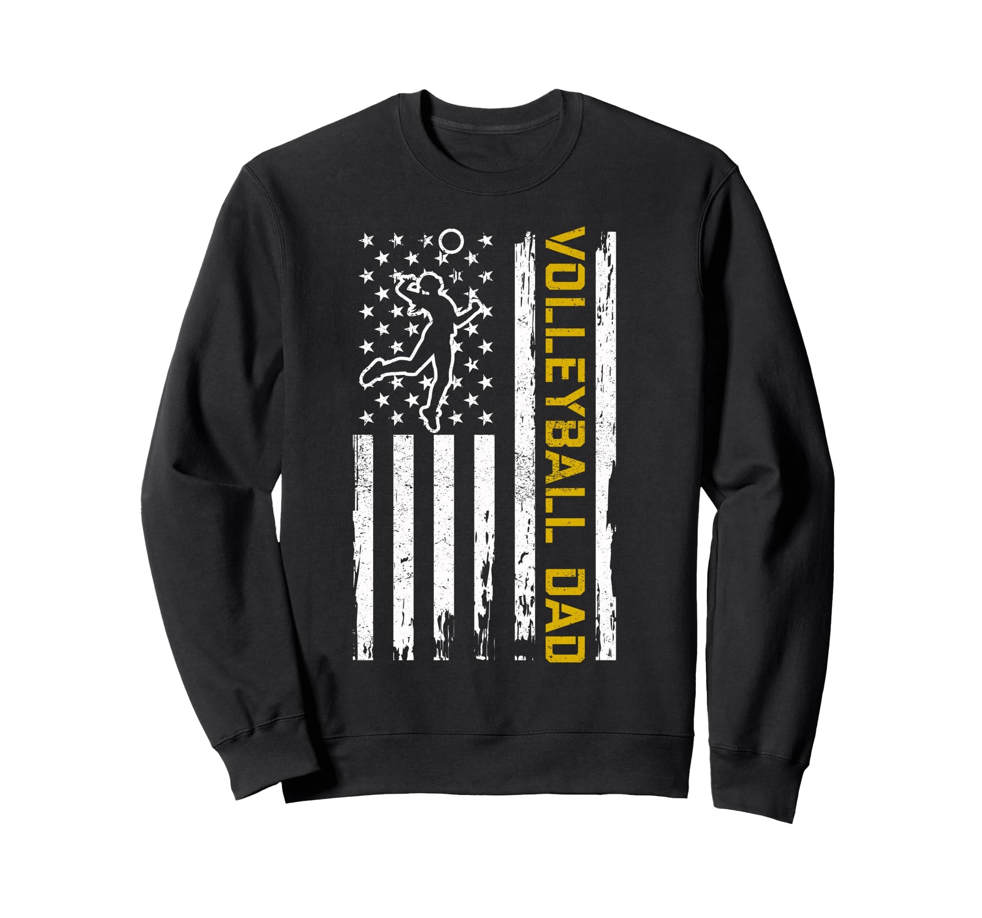 Usa Flag Volleyball Lover Dad Player Sweatshirt - Unique Graphic Unisex - T-Shirt, Sweatshirt, Hoodie
