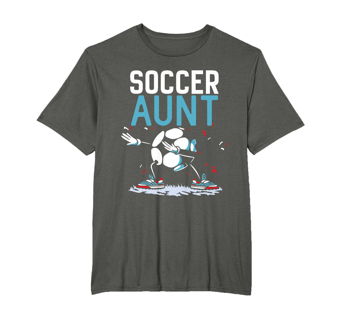 Soccer Aunt Dabbing Ball Dab Soccer Team T-Shirt - Custom Art Print Unisex - T-Shirt, Sweatshirt, Hoodie