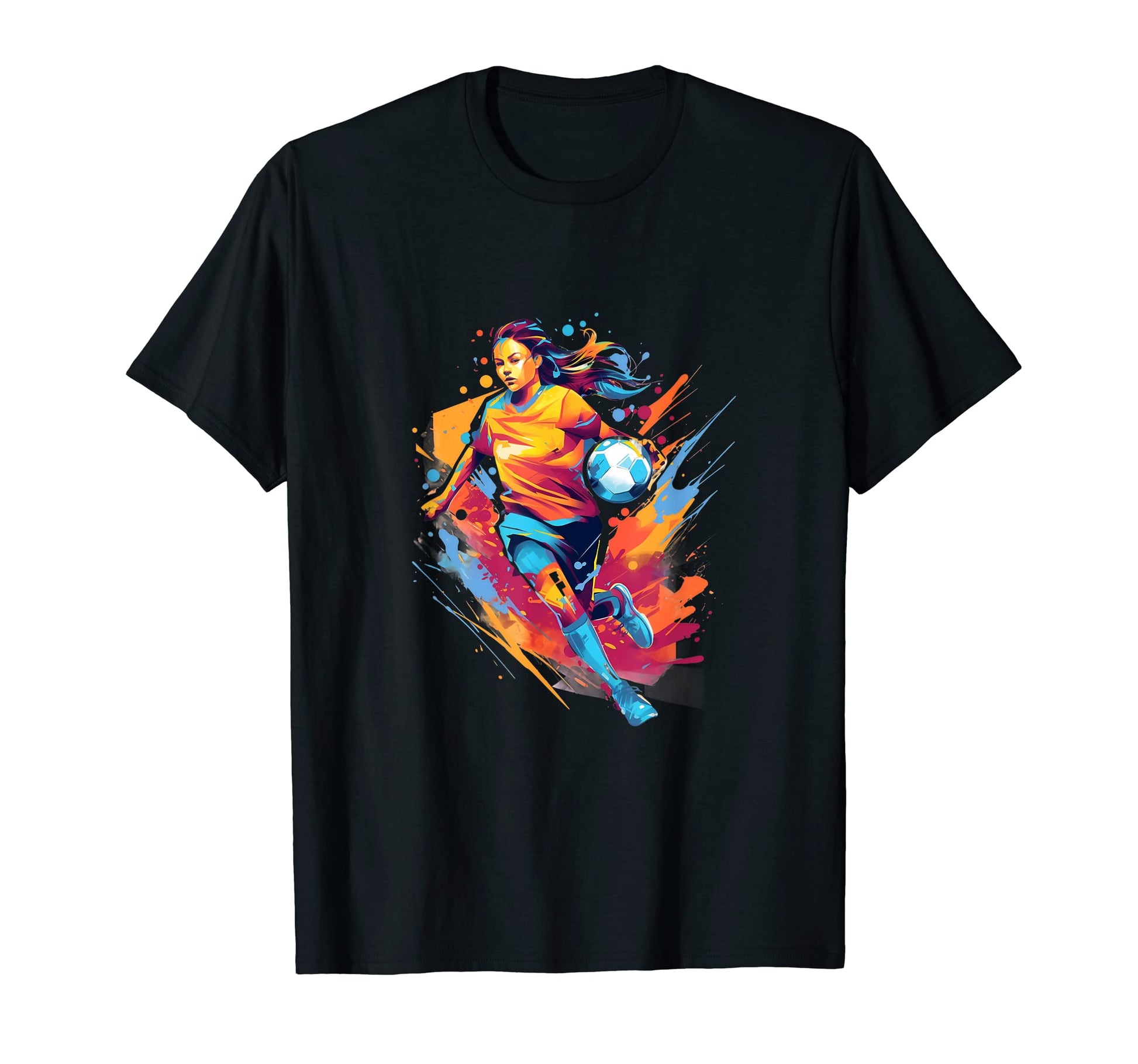 Soccer Watercolor Player Football T-Shirt - Aesthetic Graphic Men Women - T-Shirt, Sweatshirt, Hoodie