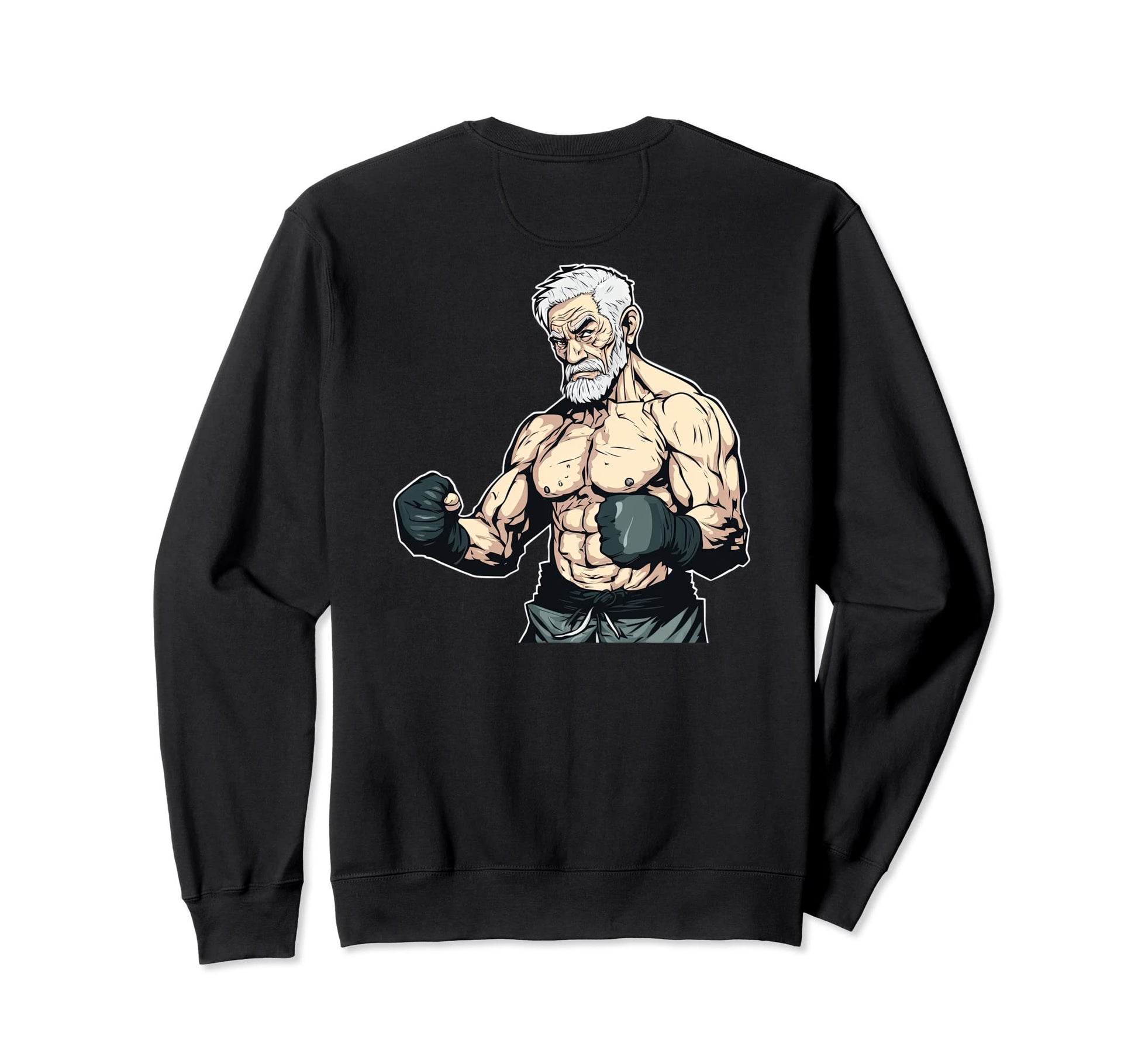 Mma Bearded Old Cage Fighter Free Sweatshirt - Novelty Apparel Men Women - T-Shirt, Sweatshirt, Hoodie