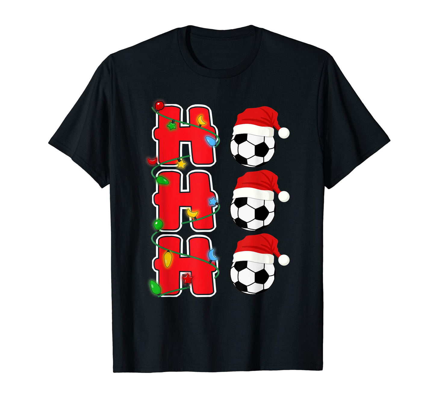 Ho Ho Ho Santa Soccer Ball Gift T-Shirt - Streetwear Style for Adults - T-Shirt, Sweatshirt, Hoodie