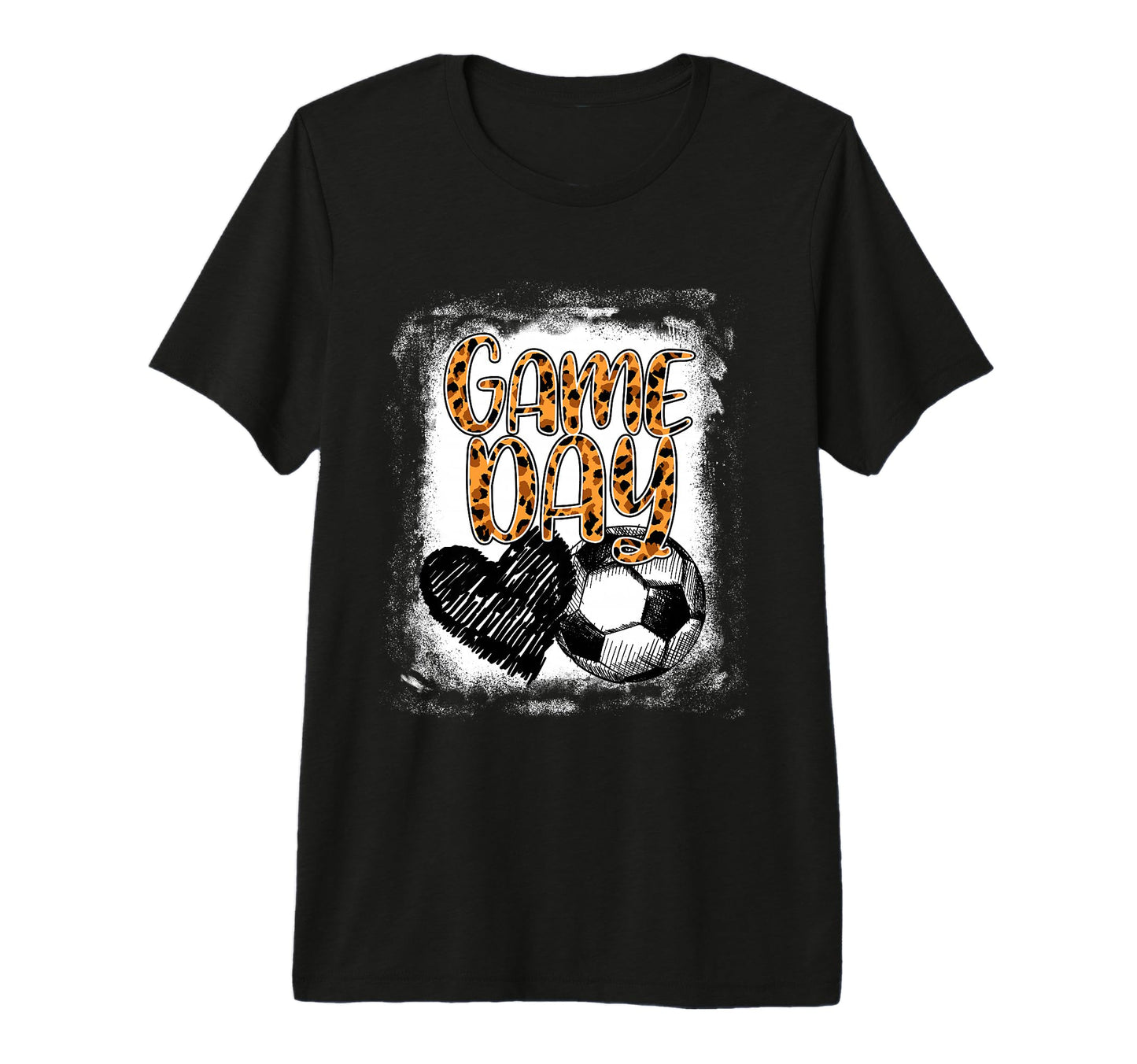 Soccer Game Day Leopard Cheetah Soccer T-Shirt - Fun Novelty Design Unisex - T-Shirt, Sweatshirt, Hoodie