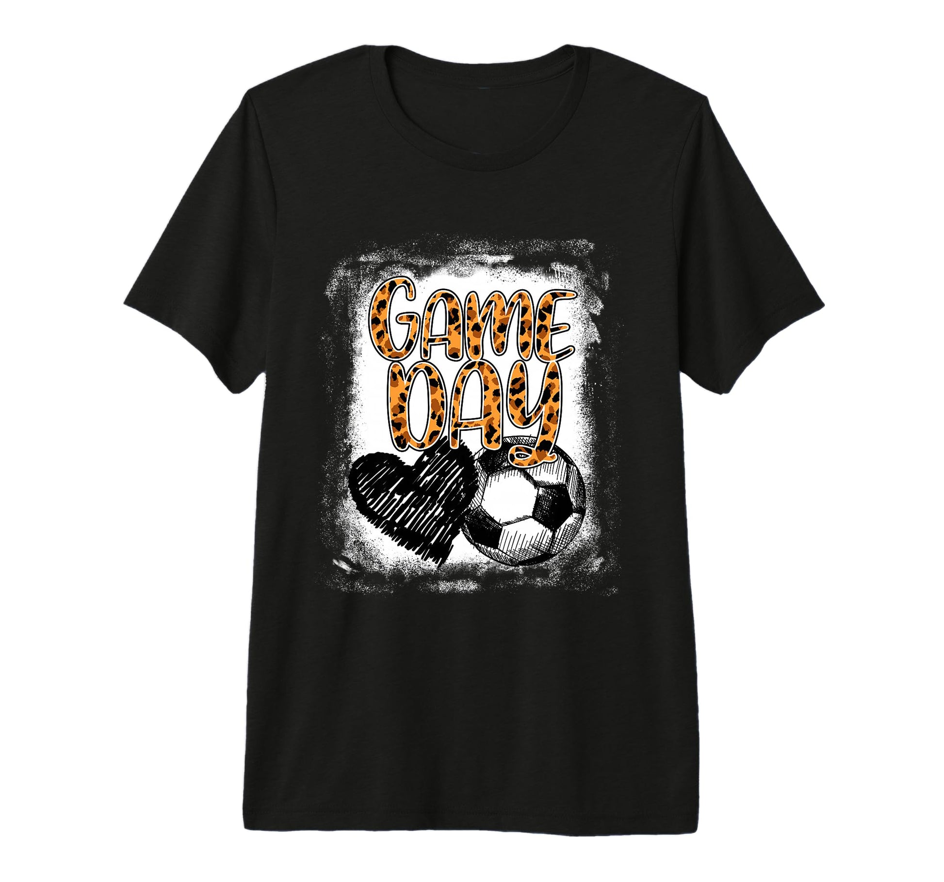 Soccer Game Day Leopard Cheetah Soccer T-Shirt - Fun Novelty Design Unisex - T-Shirt, Sweatshirt, Hoodie