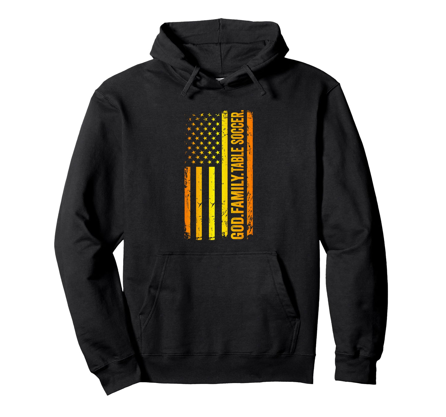 God Family Table Soccer Us American Flag Hoodie - Graphic Print Unisex - T-Shirt, Sweatshirt, Hoodie