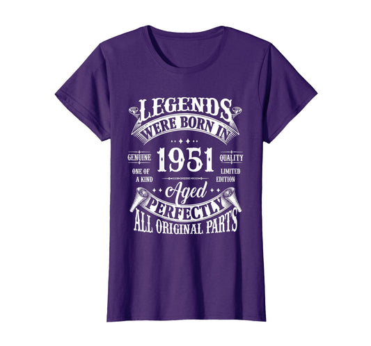 75Th Birthday Born 1951 75 Years Old B T-Shirt - Streetwear Style Unisex - T-Shirt, Sweatshirt, Hoodie