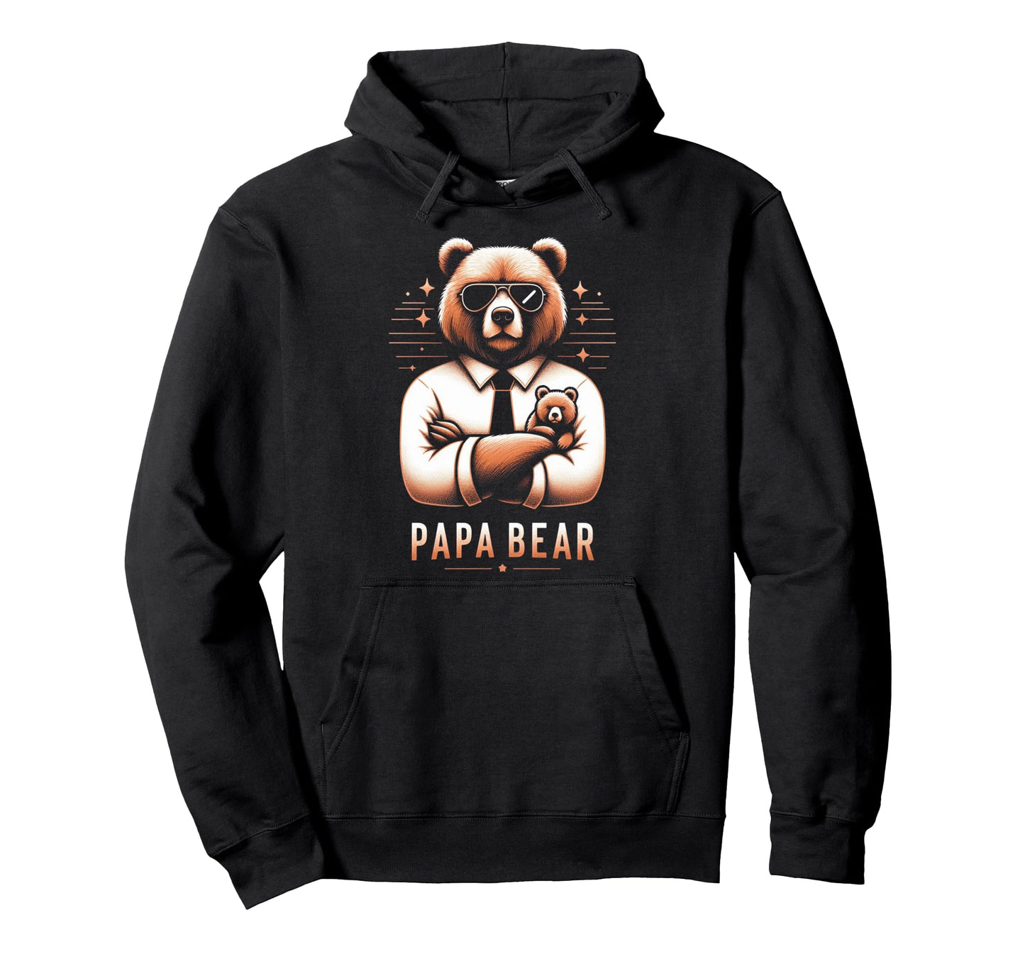 Papa Bear Funny Bears Animal Lover Dad Hoodie - Trendy Graphic Unisex - T-Shirt, Sweatshirt, Hoodie
