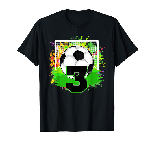3Rd Birthday Soccer 3 Year Old Soccer T-Shirt - Minimalist Print Men Women - T-Shirt, Sweatshirt, Hoodie