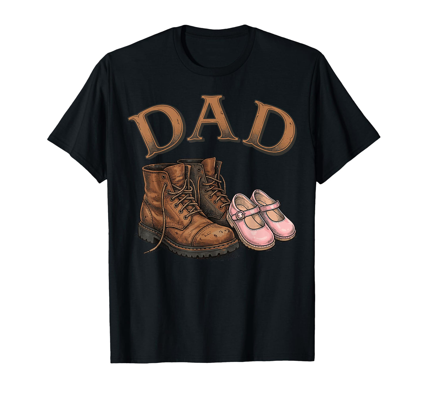 Dad Daughter Boots Father Proud Dad T-Shirt - Trendy Graphic Unisex - T-Shirt, Sweatshirt, Hoodie