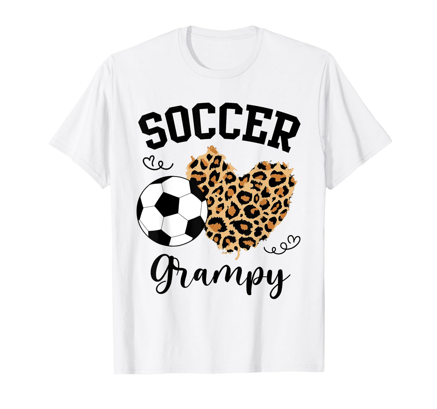 Soccer Grampy Heart Leopard Grampy T-Shirt - Aesthetic Graphic Men Women - T-Shirt, Sweatshirt, Hoodie