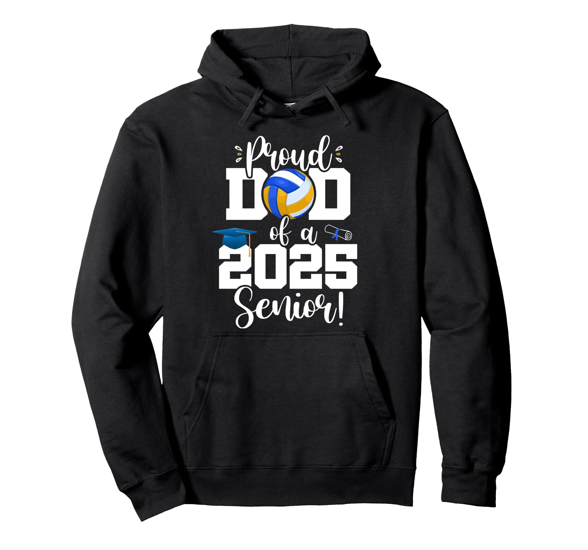 Proud Dad Class 2025 Senior Hoodie - Minimalist Print for Adults - T-Shirt, Sweatshirt, Hoodie