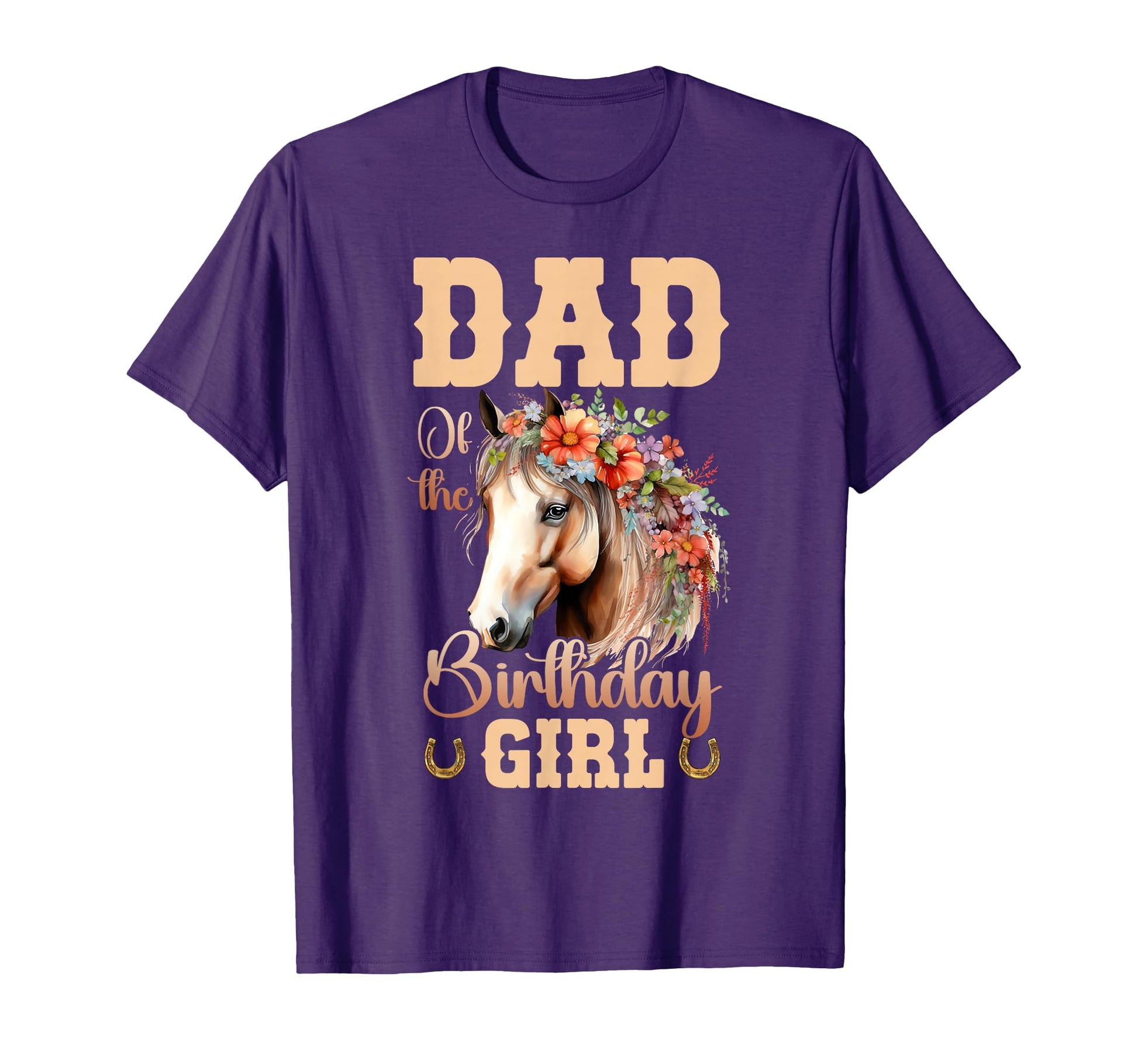 Dad Birthday Horse Family Party T-Shirt - Custom Art Print Unisex - T-Shirt, Sweatshirt, Hoodie