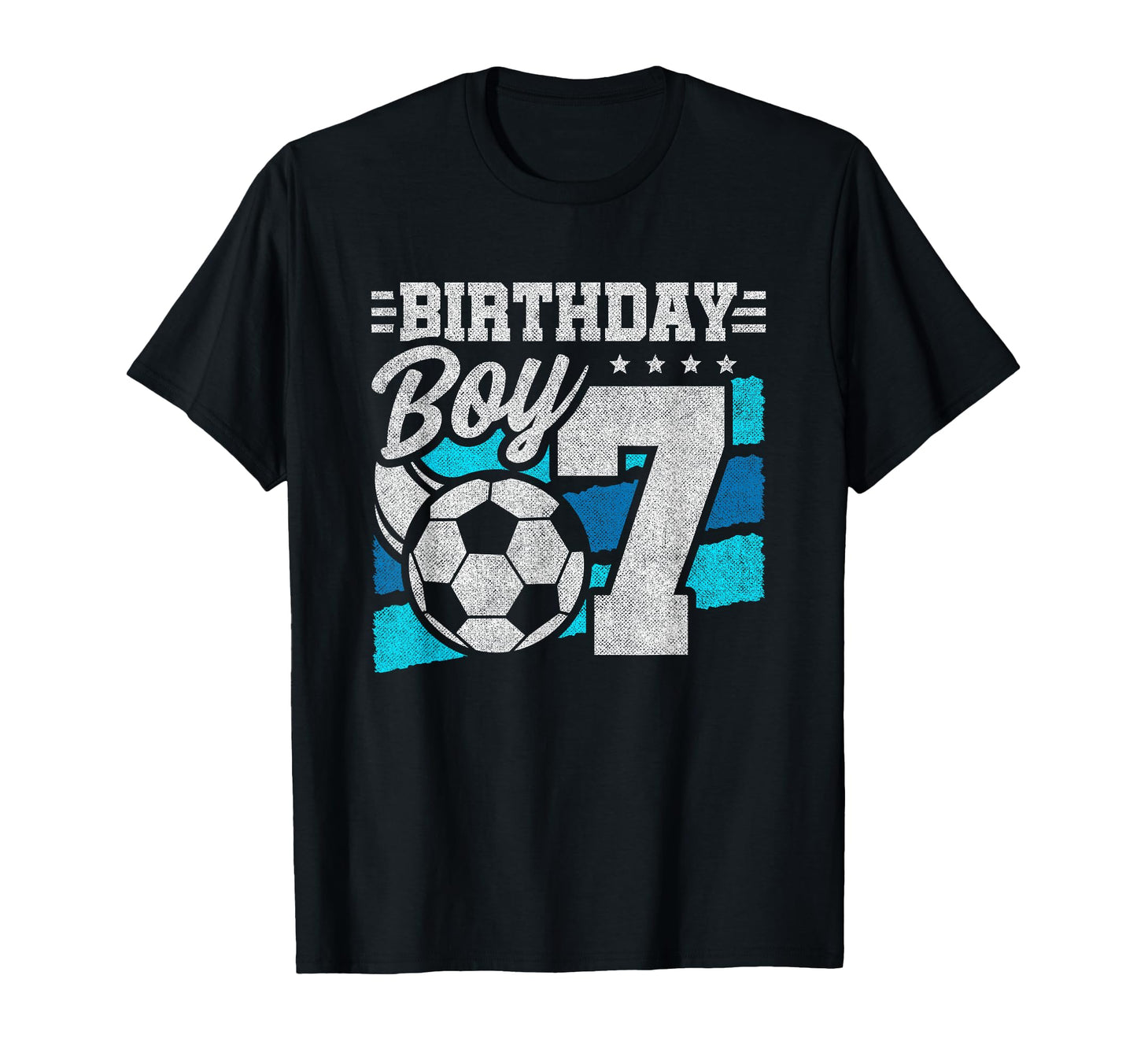Soccer Birthday Party 7 Year Old 7Th T-Shirt - Minimalist Print Unisex - T-Shirt, Sweatshirt, Hoodie