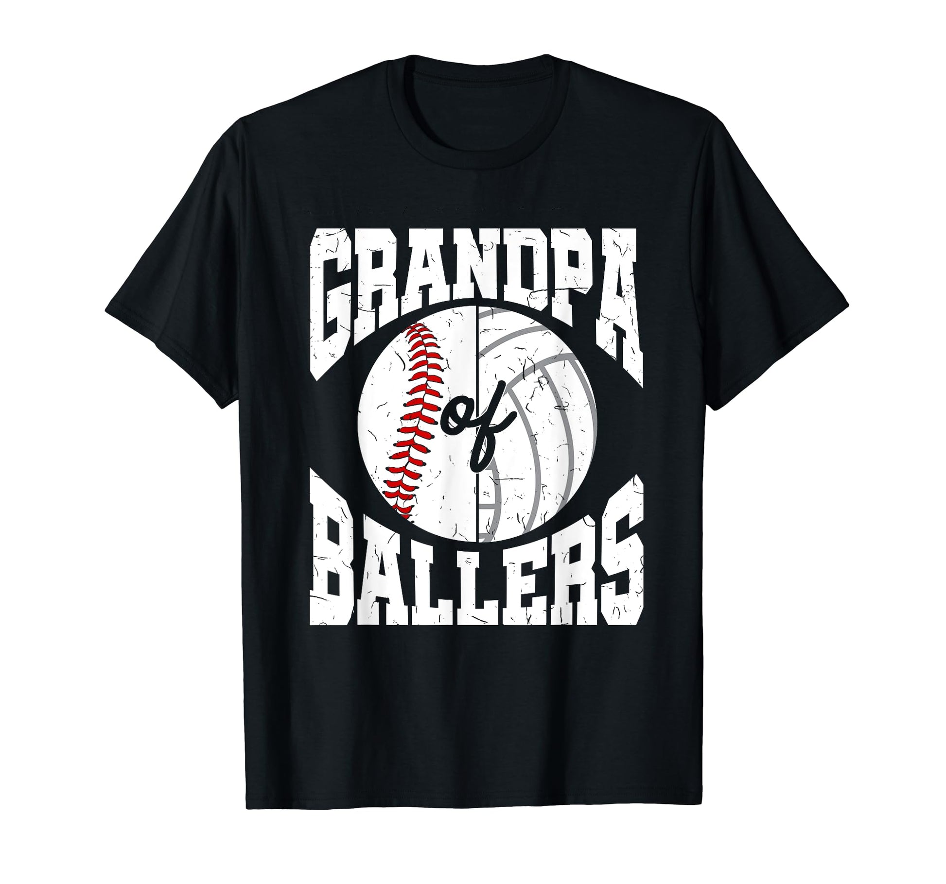 Grandpa Ballers Ball Grandfather T-Shirt - Graphic Print for Adults - T-Shirt, Sweatshirt, Hoodie