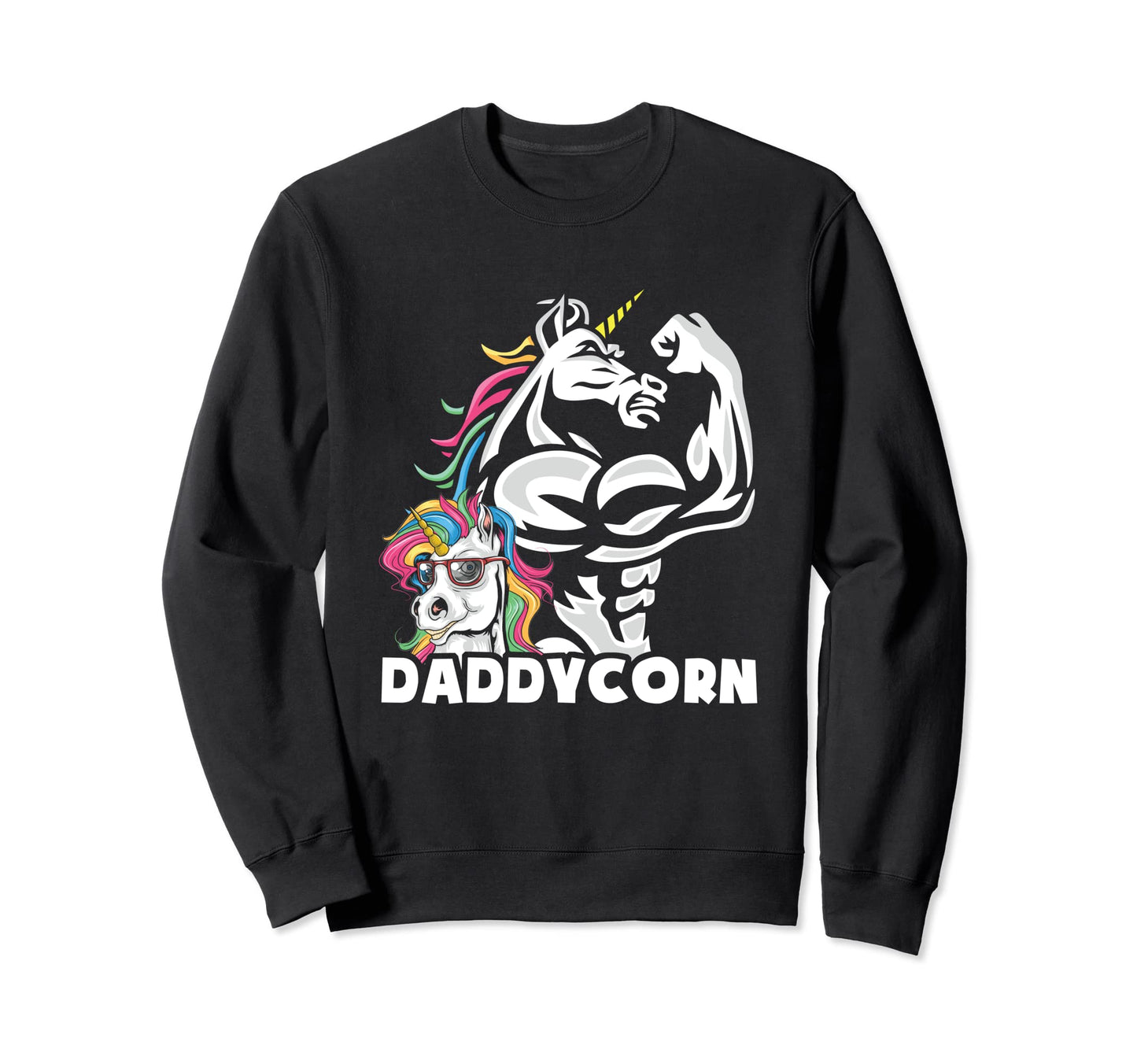 Daddycorn Unicorn Dad Father Sweatshirt - Minimalist Print for Adults - T-Shirt, Sweatshirt, Hoodie