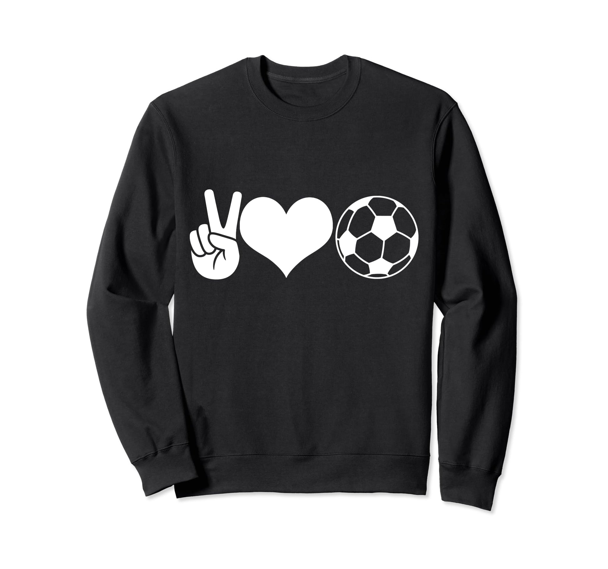 Soccer Peace Love Soccer Player Sweatshirt - Unique Graphic Men Women - T-Shirt, Sweatshirt, Hoodie