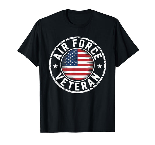 Air Force Veteran Us American Flag Dad T-Shirt - Streetwear Style Unisex - T-Shirt, Sweatshirt, Hoodie