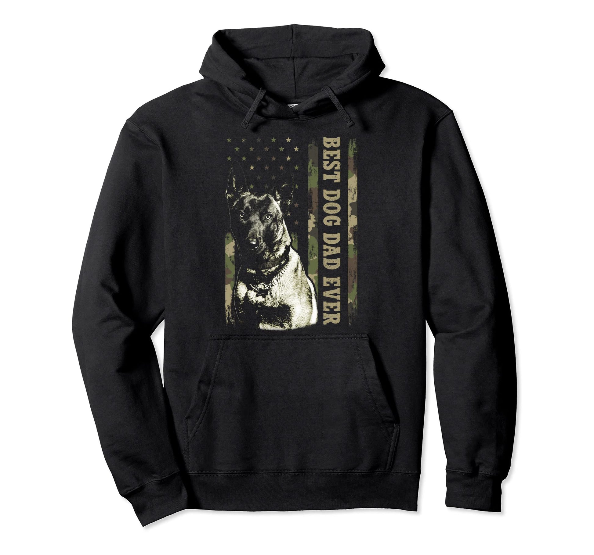 Best Belgian Malinois Dad Ever Camo Usa Hoodie - Novelty Apparel Men Women - T-Shirt, Sweatshirt, Hoodie