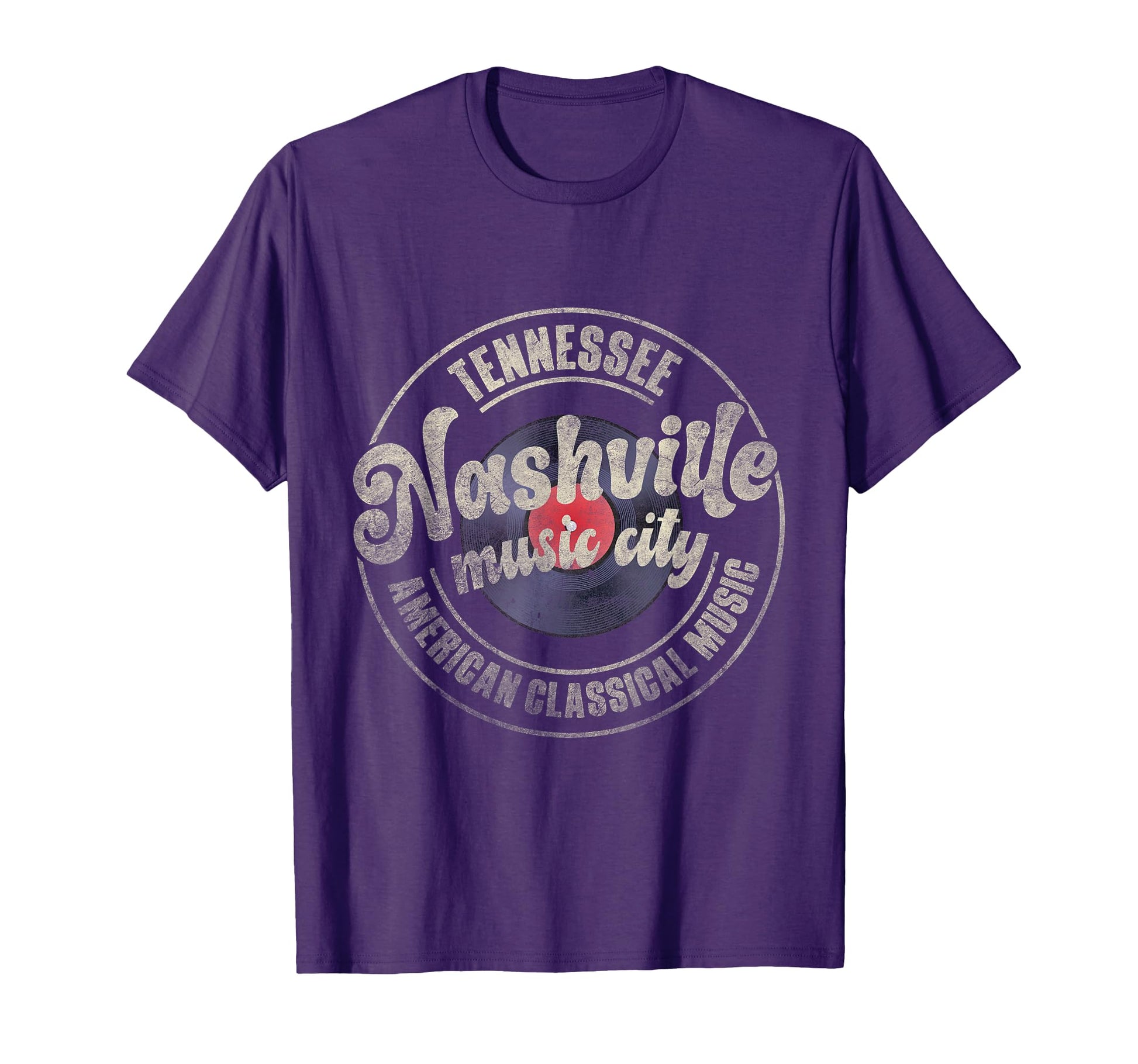 Nashville Music City Vinyl Record T-Shirt - Novelty Apparel Unisex - T-Shirt, Sweatshirt, Hoodie