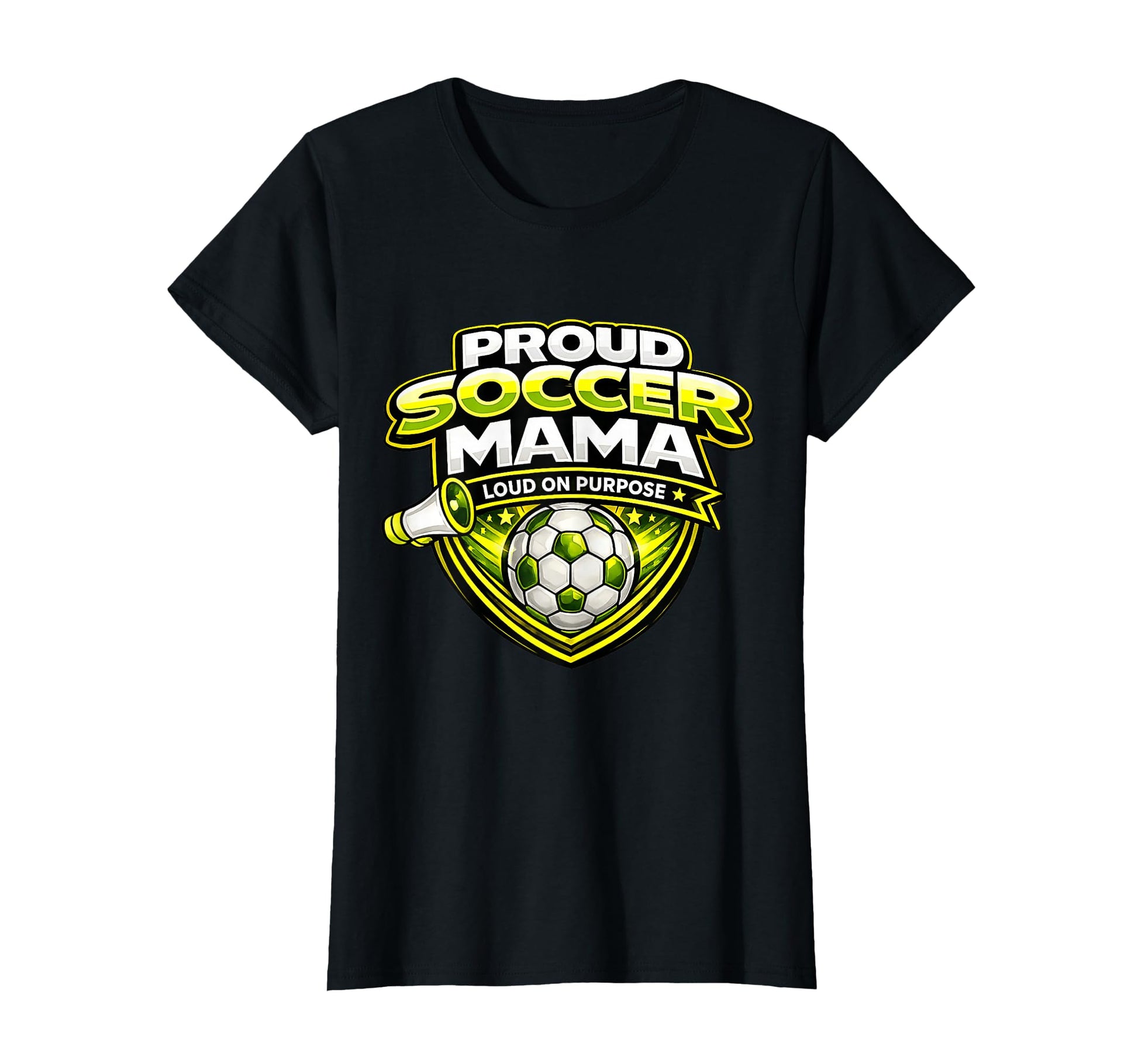 Soccer Mama Funny Proud Loud Game Day Cheer T-Shirt - Trendy Graphic Unisex - T-Shirt, Sweatshirt, Hoodie