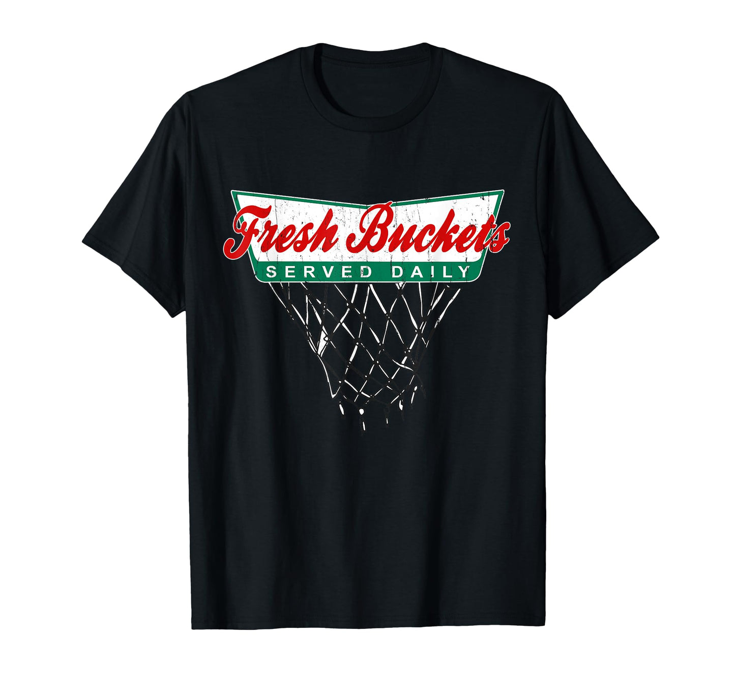 Basketball Player Fresh Bucket Served T-Shirt - Trendy Graphic for Adults - T-Shirt, Sweatshirt, Hoodie