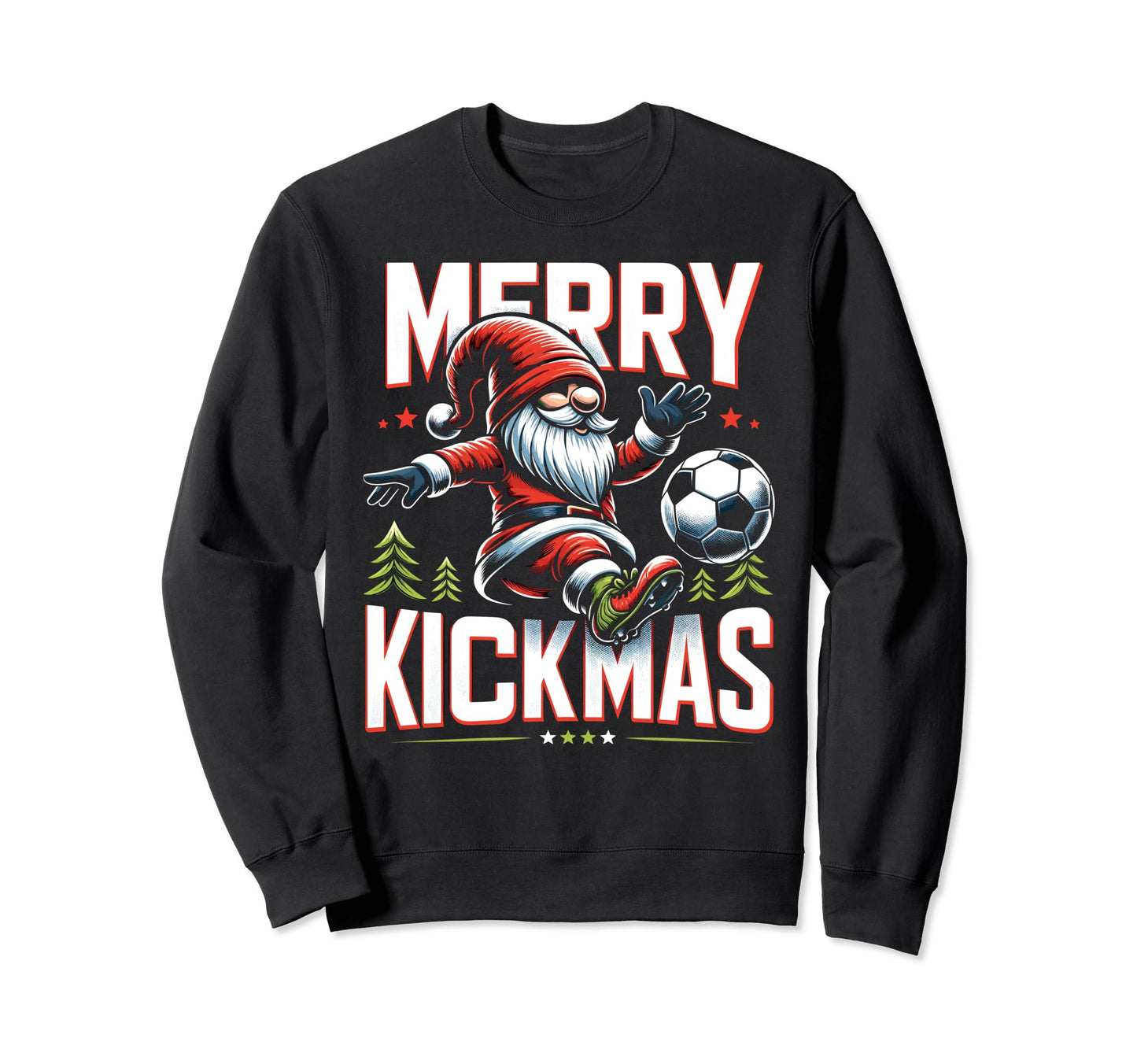 Soccer Gnome Merry Kickmas Soccer Sweatshirt - Aesthetic Graphic Men Women - T-Shirt, Sweatshirt, Hoodie
