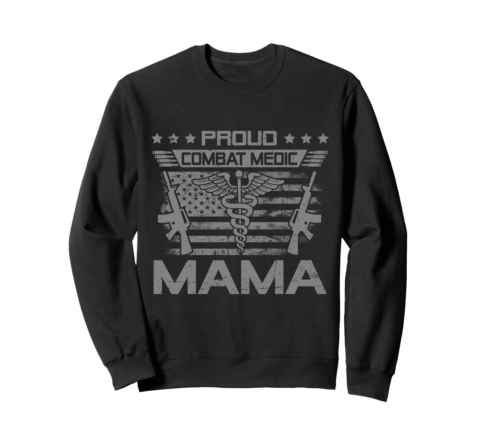 Proud Combat Medic Mama Flag Usa Sweatshirt - Trendy Graphic Men Women - T-Shirt, Sweatshirt, Hoodie