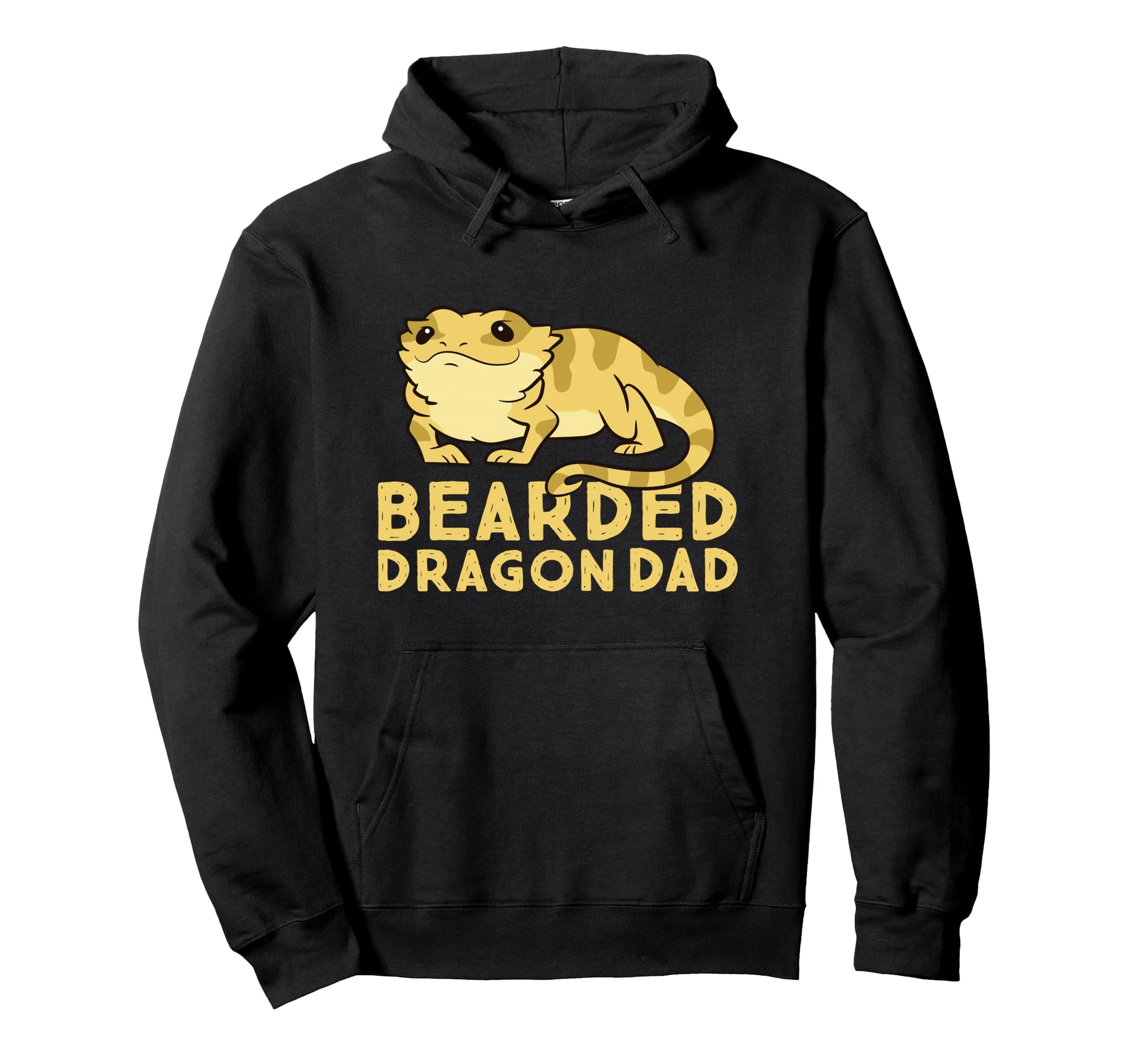Bearded Dragon Dad Lizard Bearded Hoodie - Custom Art Print Men Women - T-Shirt, Sweatshirt, Hoodie